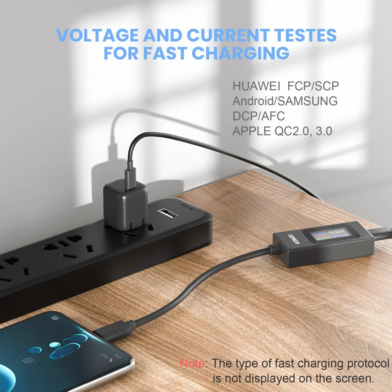 YOJOCK USB C Tester Miernik Mocy 4-30V 0-6.5A Miernik Napięcia i Prądu Multimetr, Pojemność USB, Temperatura, Czas Pracy Amperomierz Woltomierz Detektor ładowarki Banku Mocy