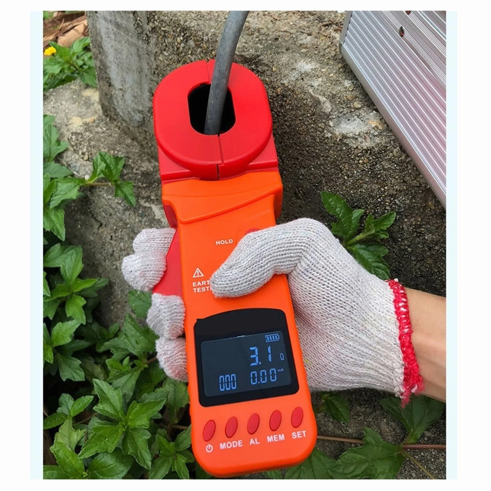 Tester rezystancji izolacji Miernik cęgowy rezystancji uziemienia 500Ω/1200Ω/1500Ω Tester prądu upływu prądu przemiennego Technologia USB Elektroniczny tester konserwacji(3020B 1200ohm 20A)