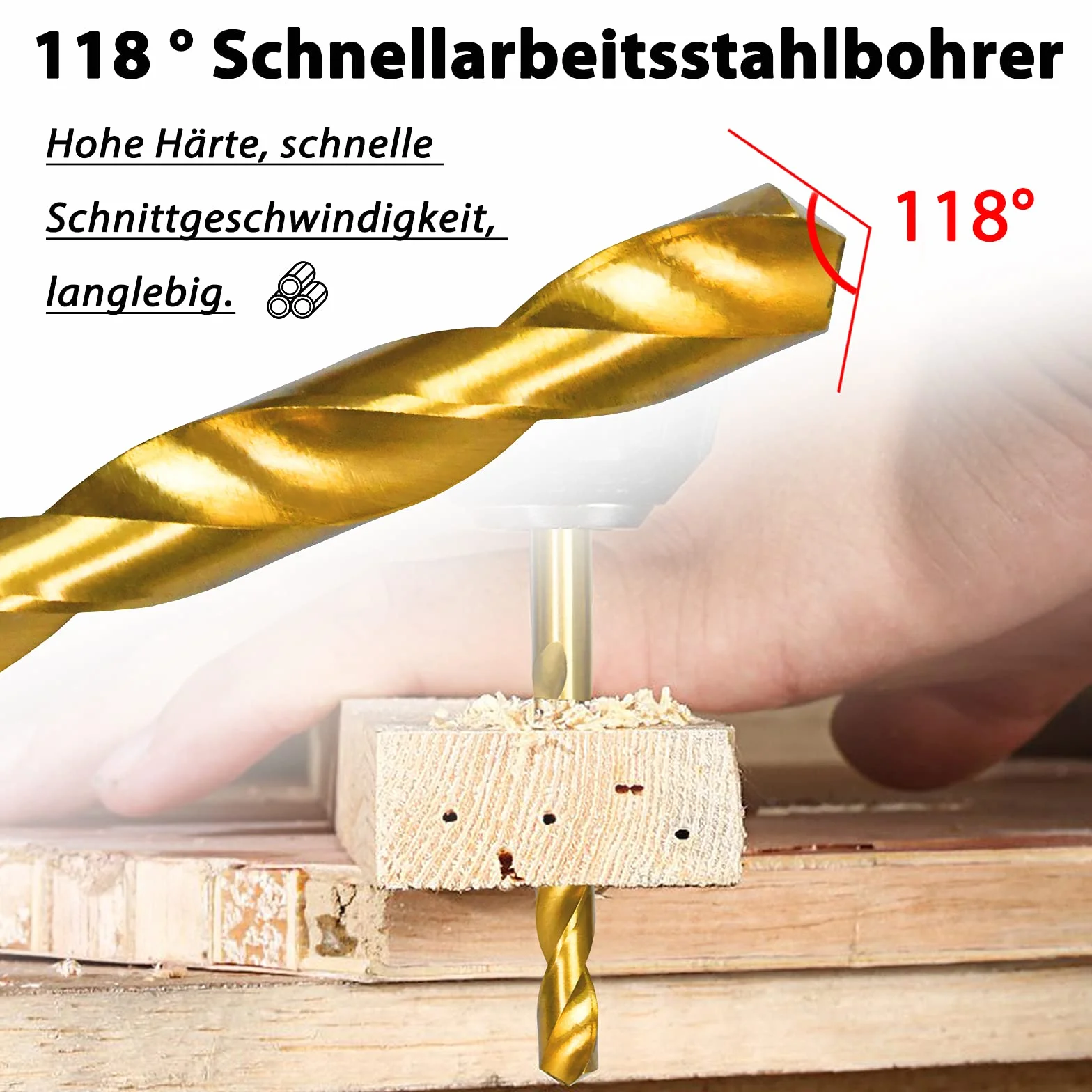 Aufun Zestaw wierteł do metalu 170 sztuk wiertło kręte wiertło do drewna zestaw wierteł HSS 1-10 mm DIN 338 kąt wierzchołkowy 135 ° HSS-G kobalt do wszystkich standardowych wierteł