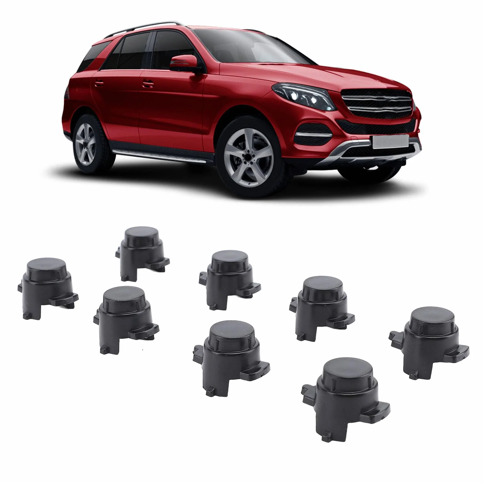 8 sztuk OEM nakładki na czujniki parkowania, zaślepka zamienna do C300 C400 C43 C450 C63 CLS450 E300 GLE450 GLS550 GLS63, 2058840074