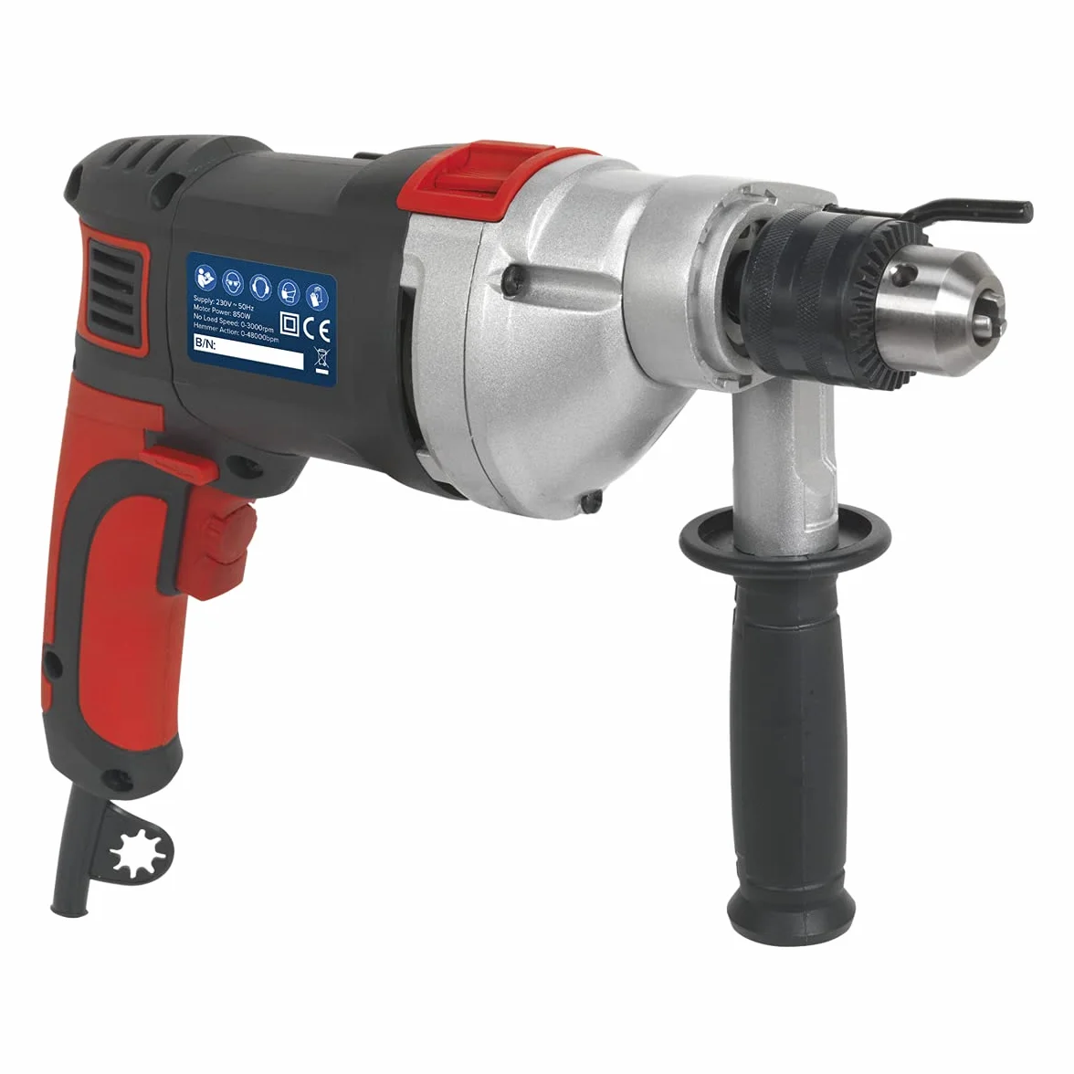 Sealey Sd800 Hammer Drill 13Mm Variable Speed With Reverse 810W/230V