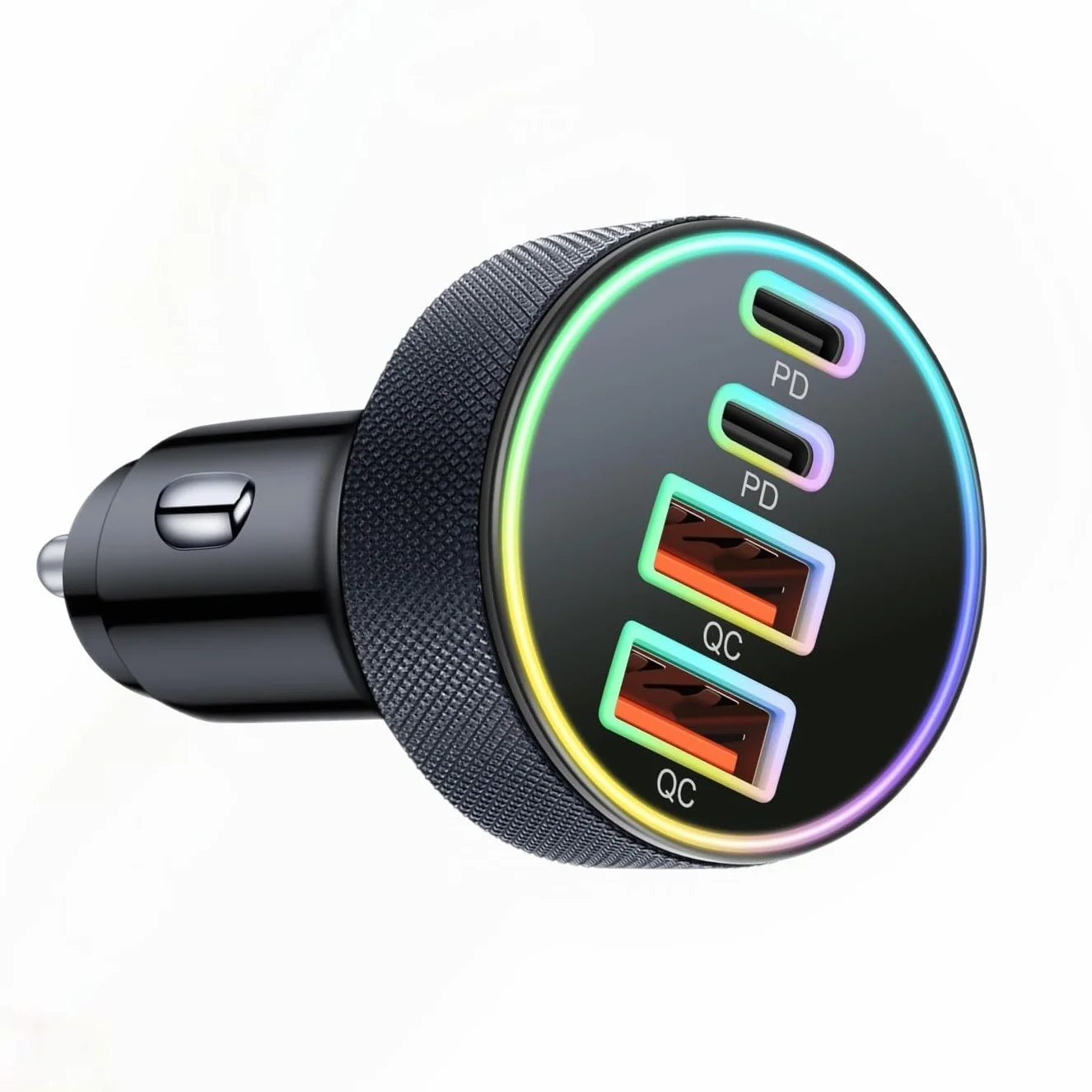 Zapalniczka samochodowa 90 W 4-portowa ładowarka USB-C i USB-A 12 V adapter do Samsung Galaxy