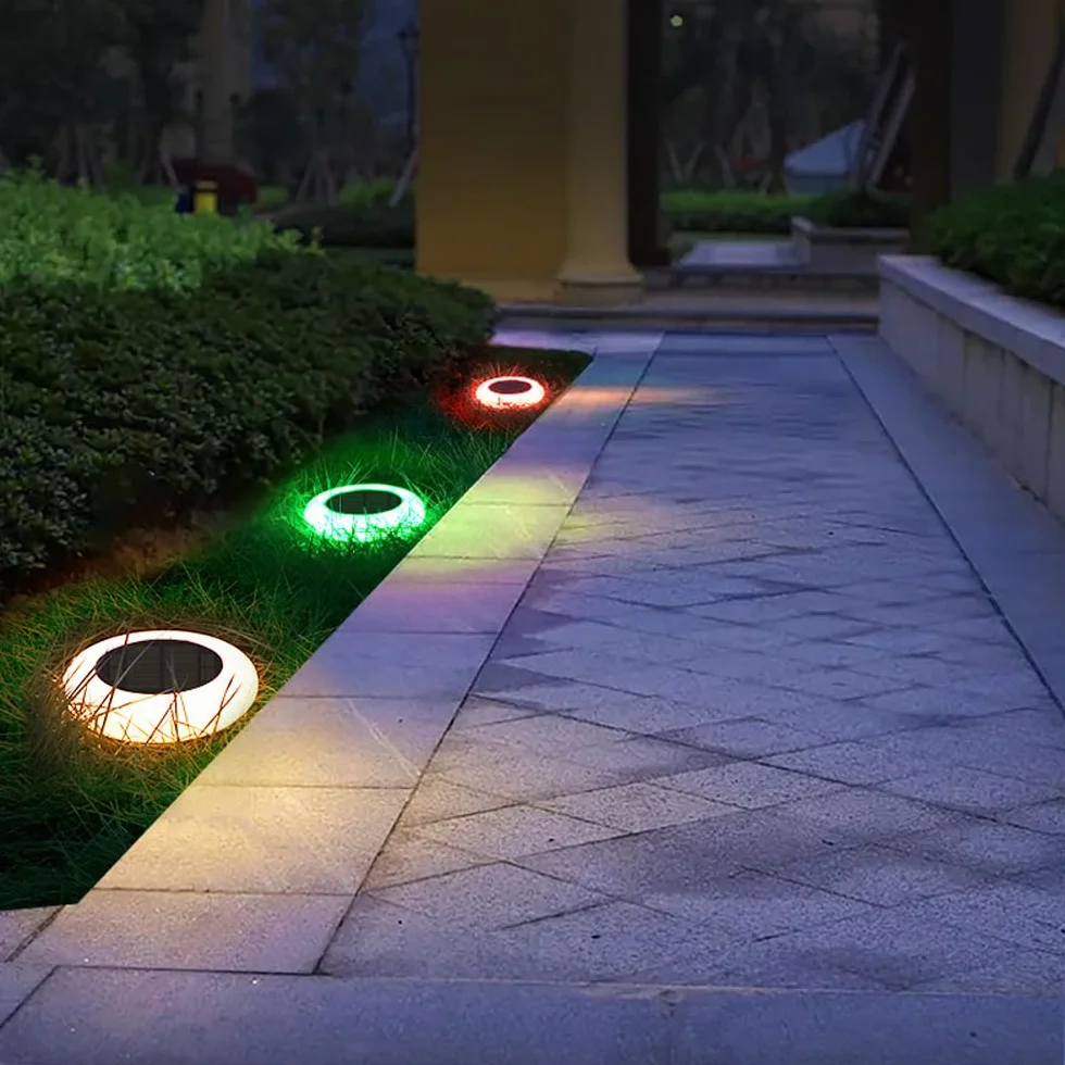 INTELAMP Lampy solarne do ogrodu, 6 sztuk, solarne lampy ogrodowe z pilotem zdalnego sterowania, jasność i kolor, programowalne, solarne oświetlenie ogrodowe do ogrodu, ścieżki, basenu, podwórza,