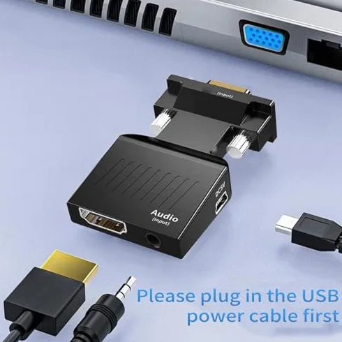 Konwerter VGA na HDMI 1080P 60Hz Adapter wideo do komputera