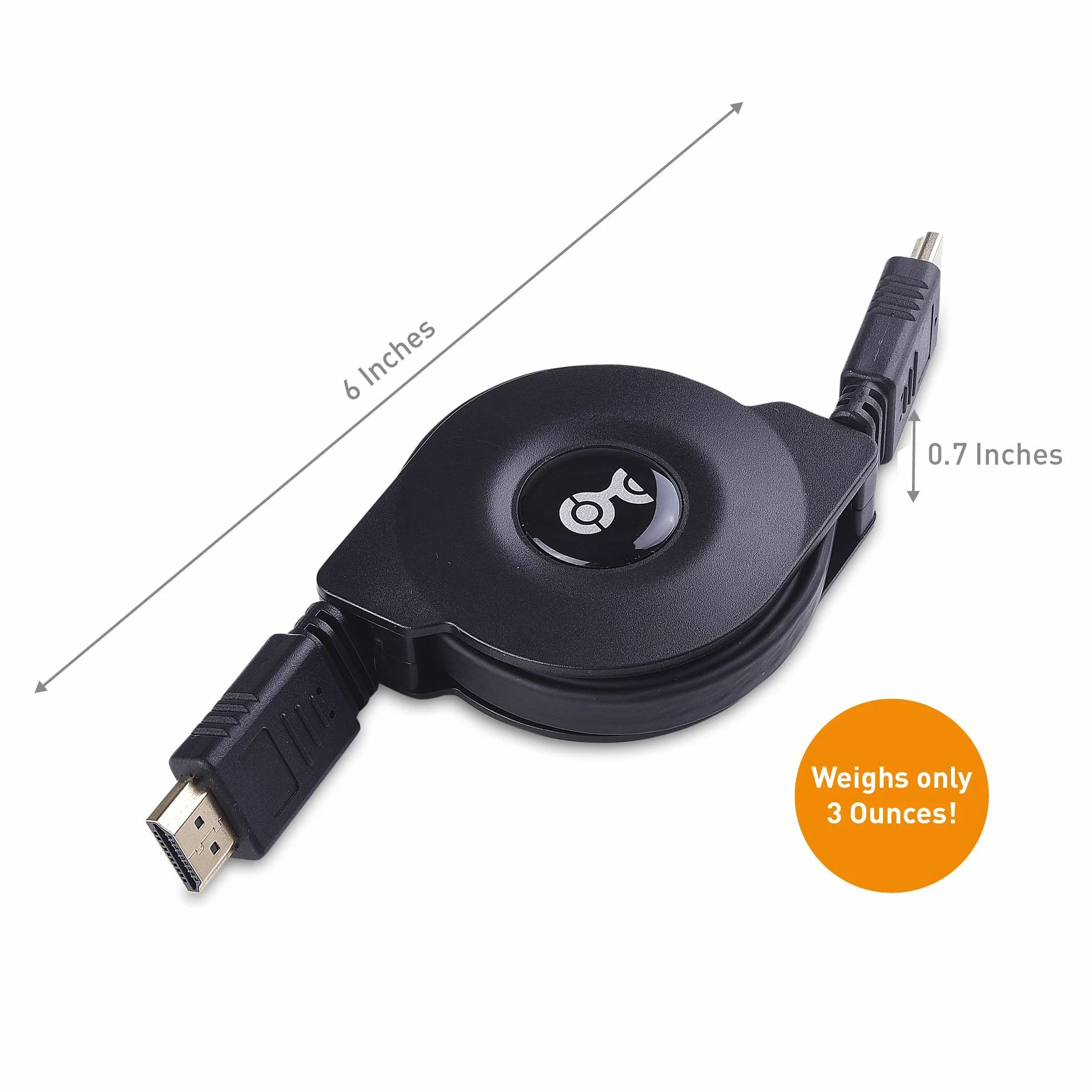 Cable Matters Wysuwany kabel HDMI z obsługą rozdzielczości HDR i rozdzielczości 4K 60 Hz - 3,3 stopy
