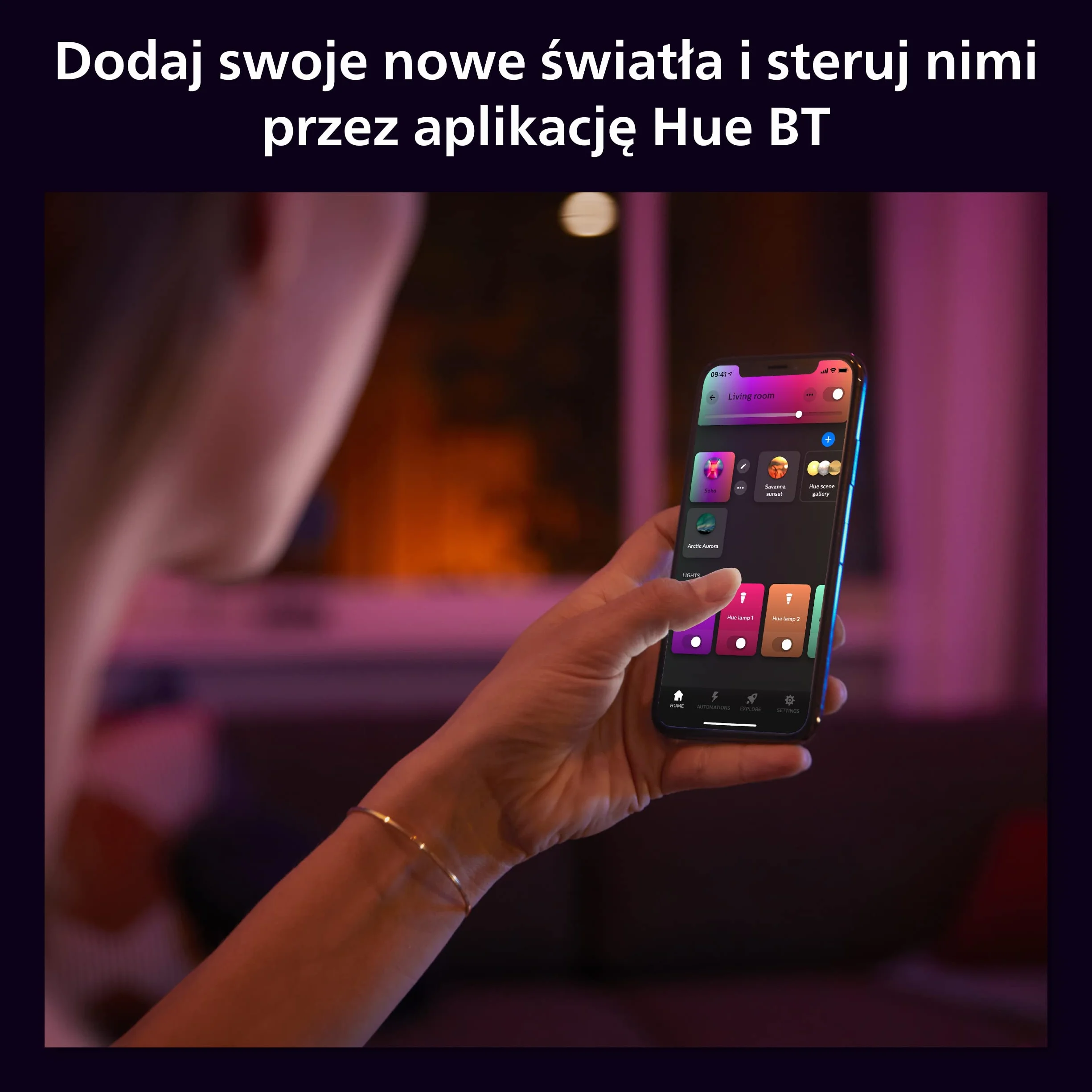 Philips Hue White and color ambiance Lampa wisząca Perifo (biała)