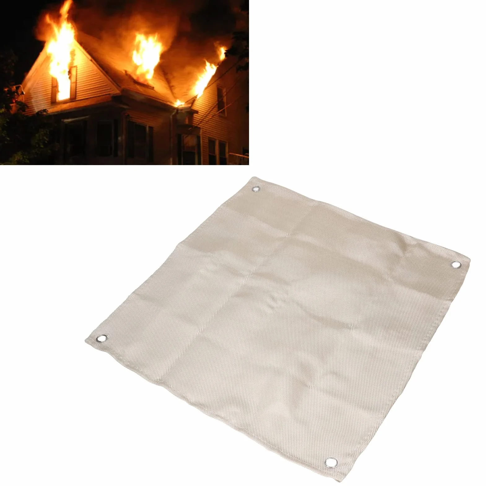 Koc Przeciwpożarowy Z Włókna Szklanego Ognioodporny 550 ℃ Koc Gaśniczy 50x50cm