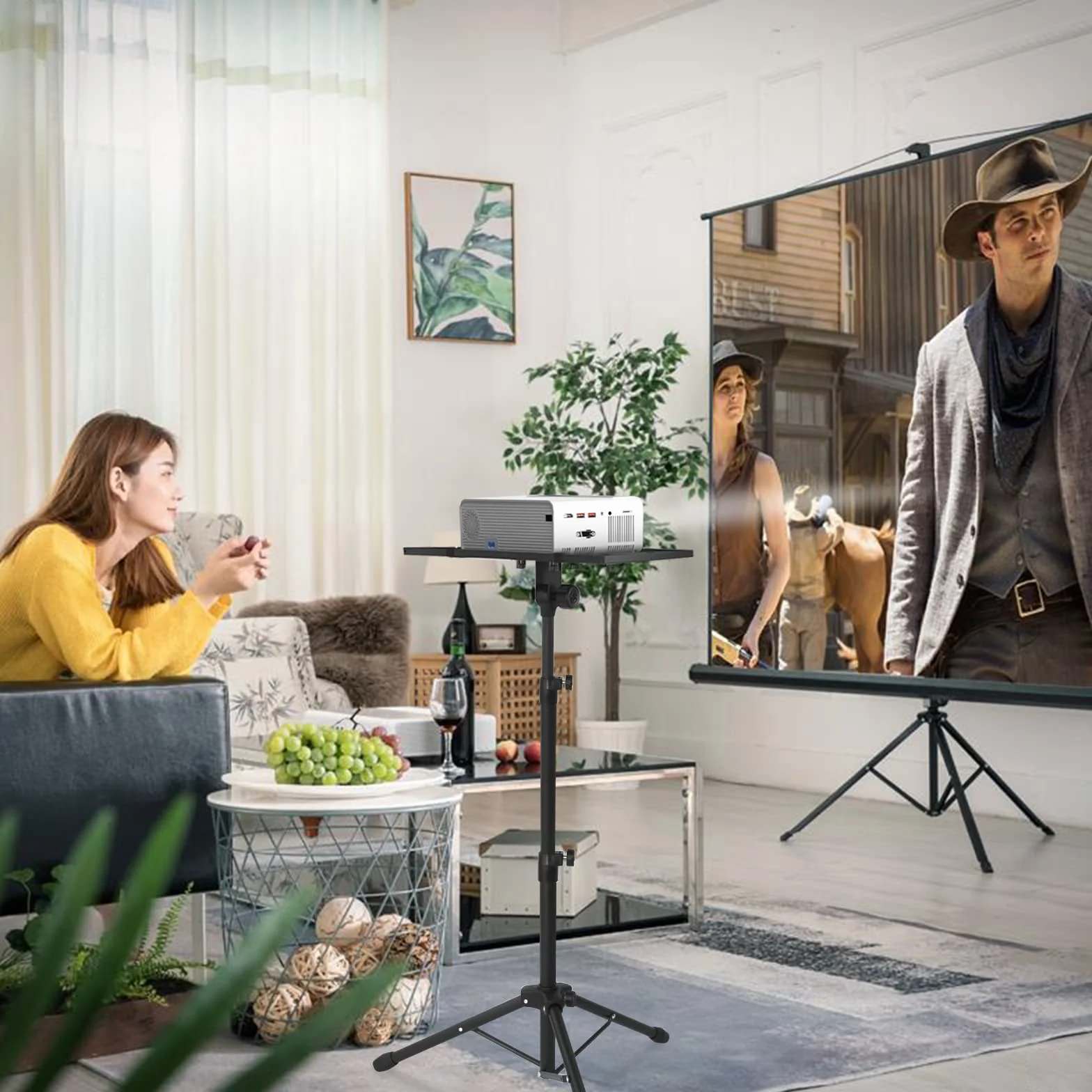 AKOZLIN Statyw do projektora regulowany składany stojak na laptopa
