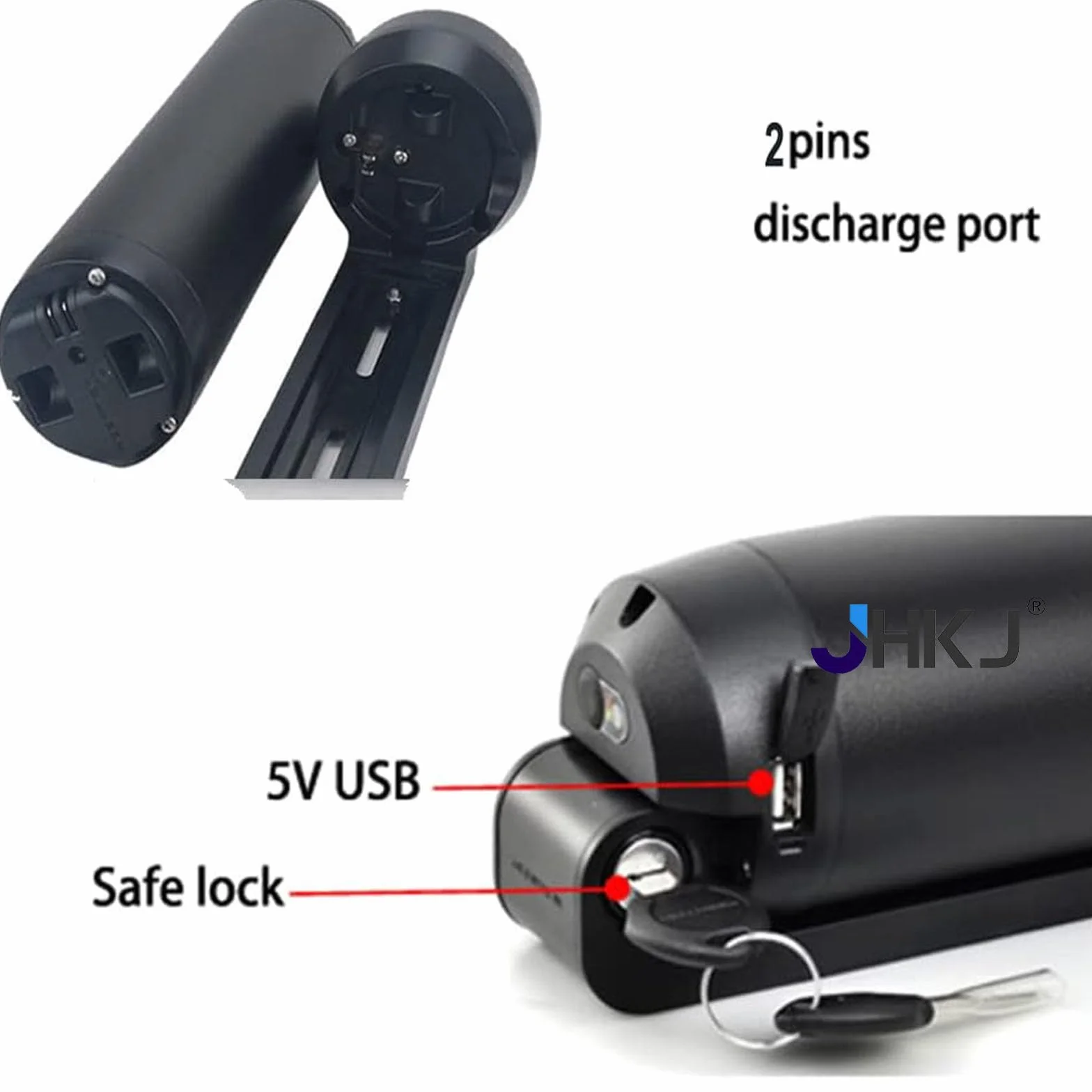 Akumulator litowy 24 V, akumulator litowy 36 V Kettle, akumulator litowo-jonowy 5,2 Ah, 7 Ah, 8,7 Ah, 10,5 Ah z USB i ładowarką, akumulator do rury dolnej do silnika 200 W–250 W