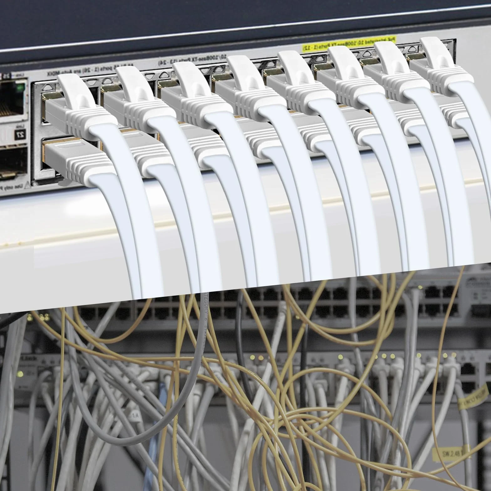 YIIFELL Kabel Cat 7 10m LAN Ethernet dużej prędkości do routera przełącznika modemu laptopa PS5 PS4 Smart TV Xbox