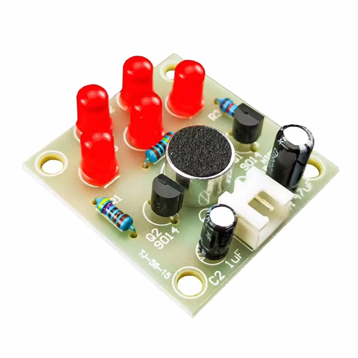 Zestaw do lutowania elektronicznego 2-częściowy Sterowanie głosowe Zestaw DIY Elementy elektroniczne Rytmiczne miganie Naucz się rozwiązywać