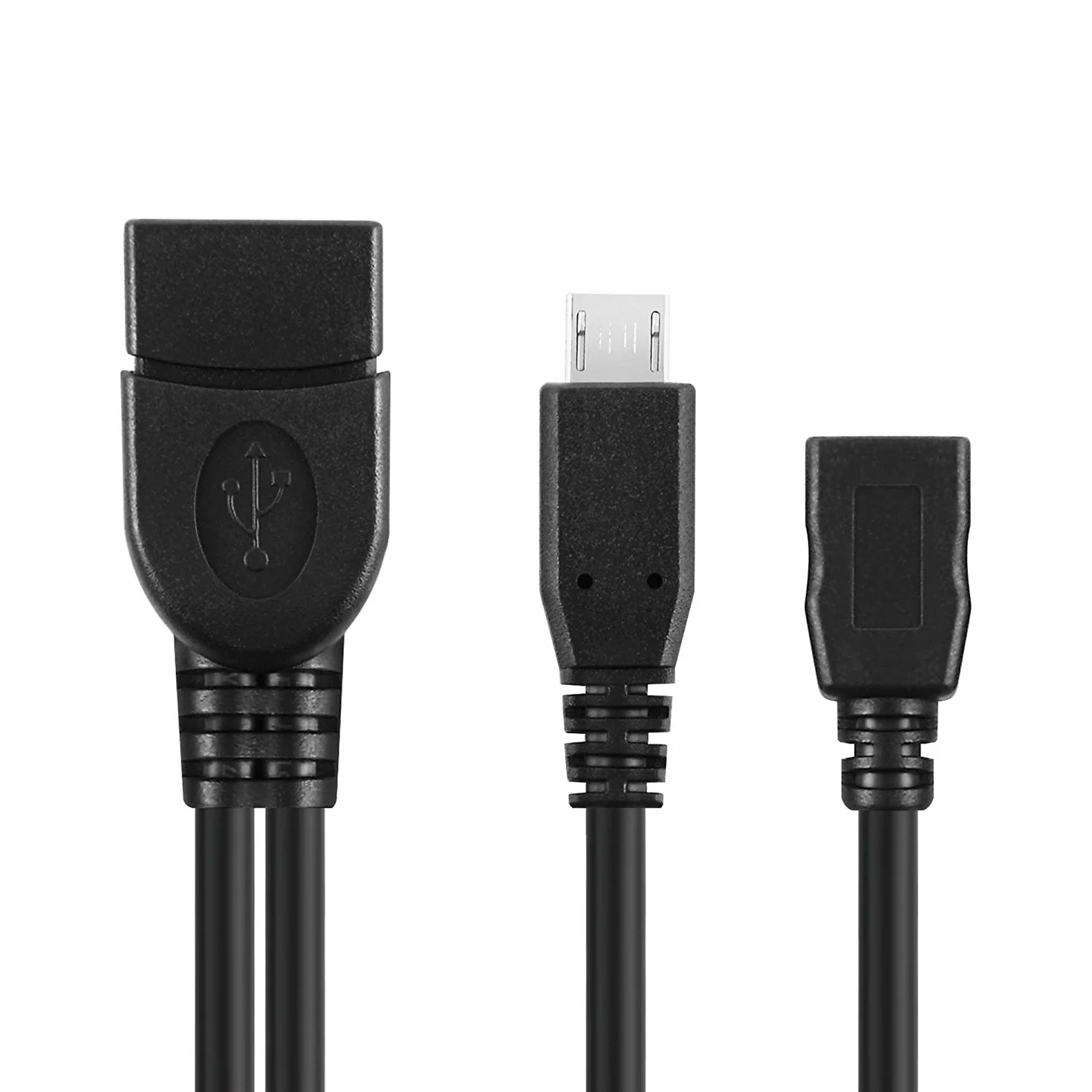 Adaptare Micro-USB OTG-Y-Kabel 40228 20 cm Czarny
