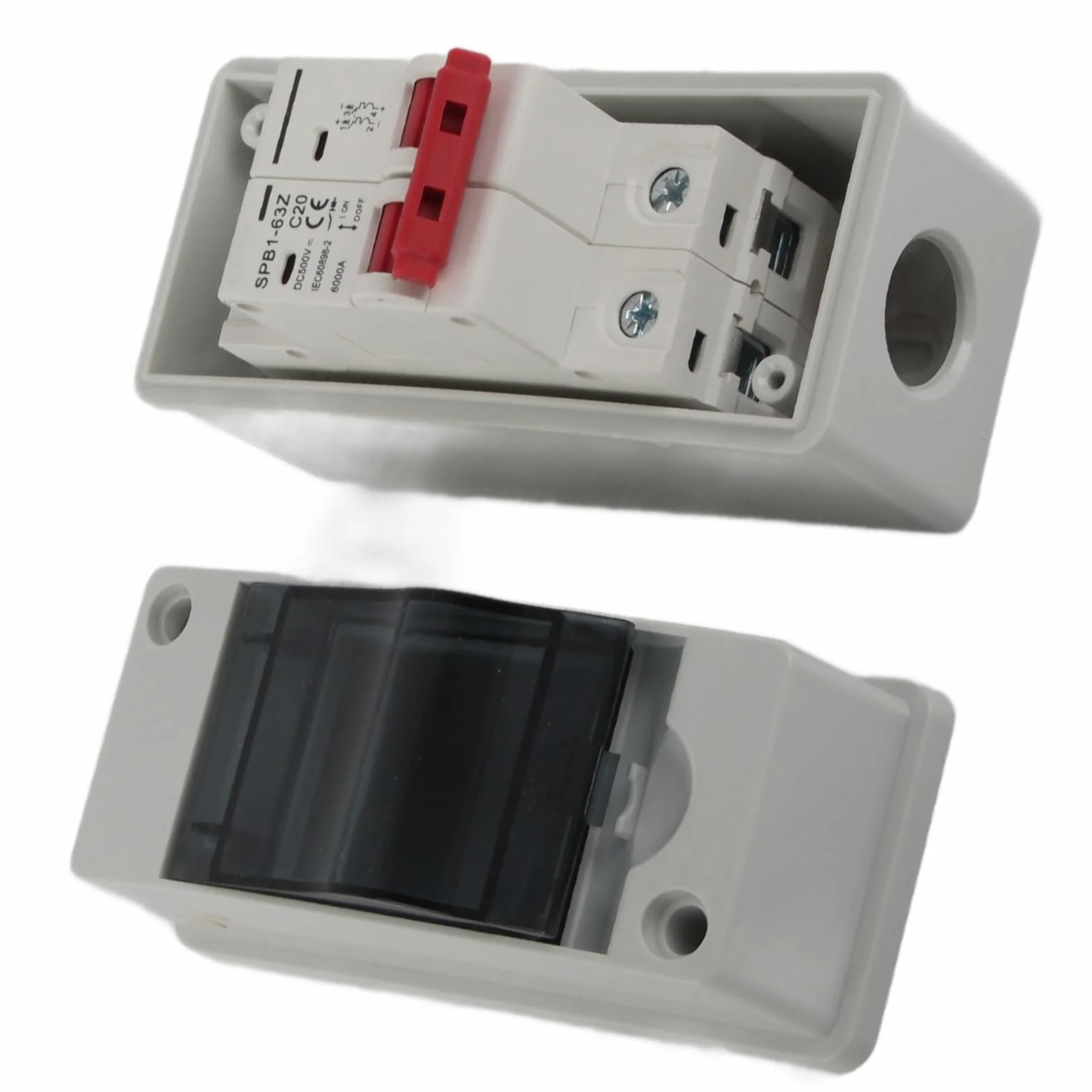Przełącznik Izolujący DC DC, DC500V IP65 PV Rozłącznik Słoneczny Fotowoltaiczny Izolator Obwodu Miniaturowy Wyłącznik RV Box Wodoodporny (20A)
