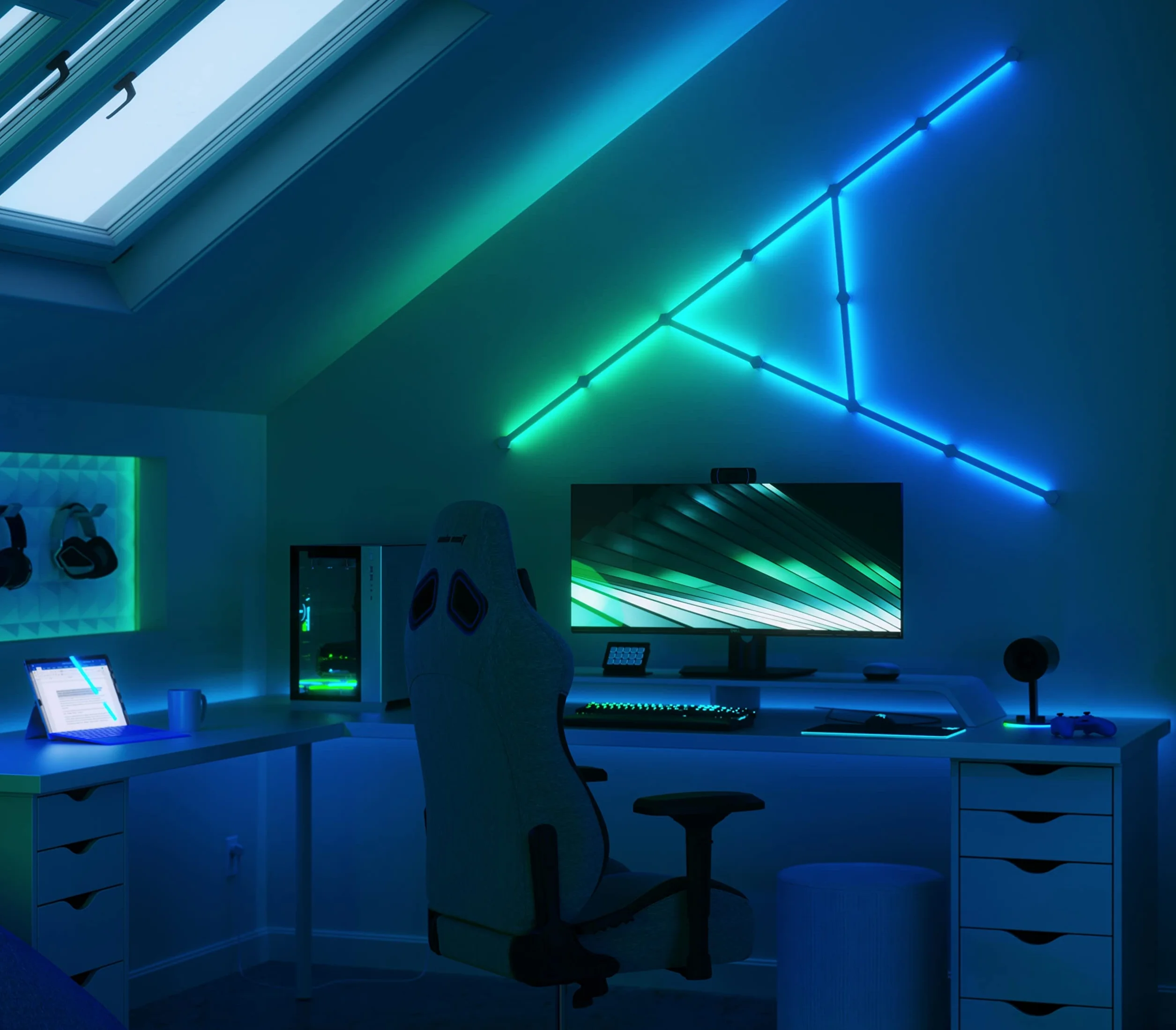 Nanoleaf ‎NL59-K-0002LW-9PK-EU Lines - 9 listew świetlnych, Pakiet startowy