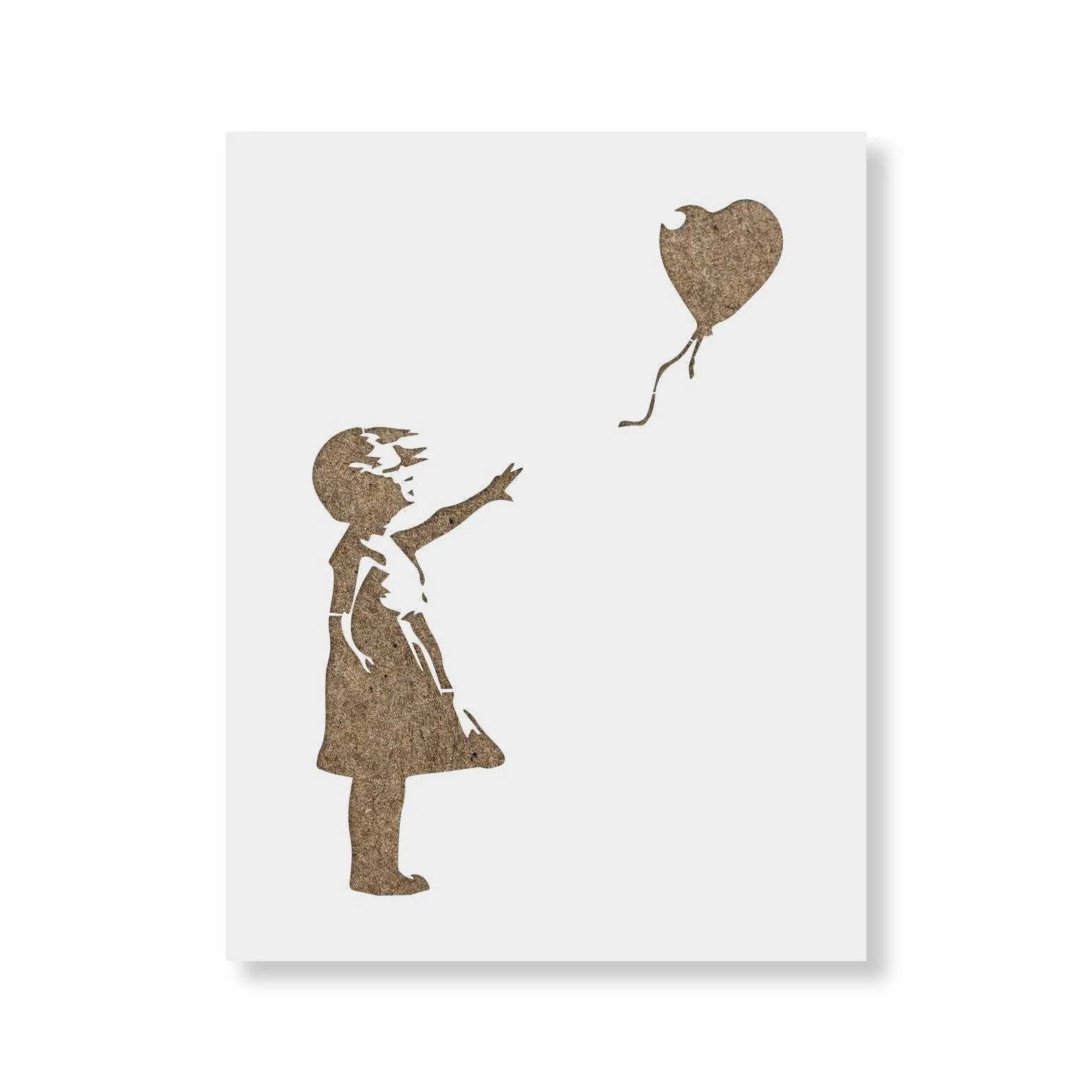 Dziewczyna z balonem Banksy szablon A4