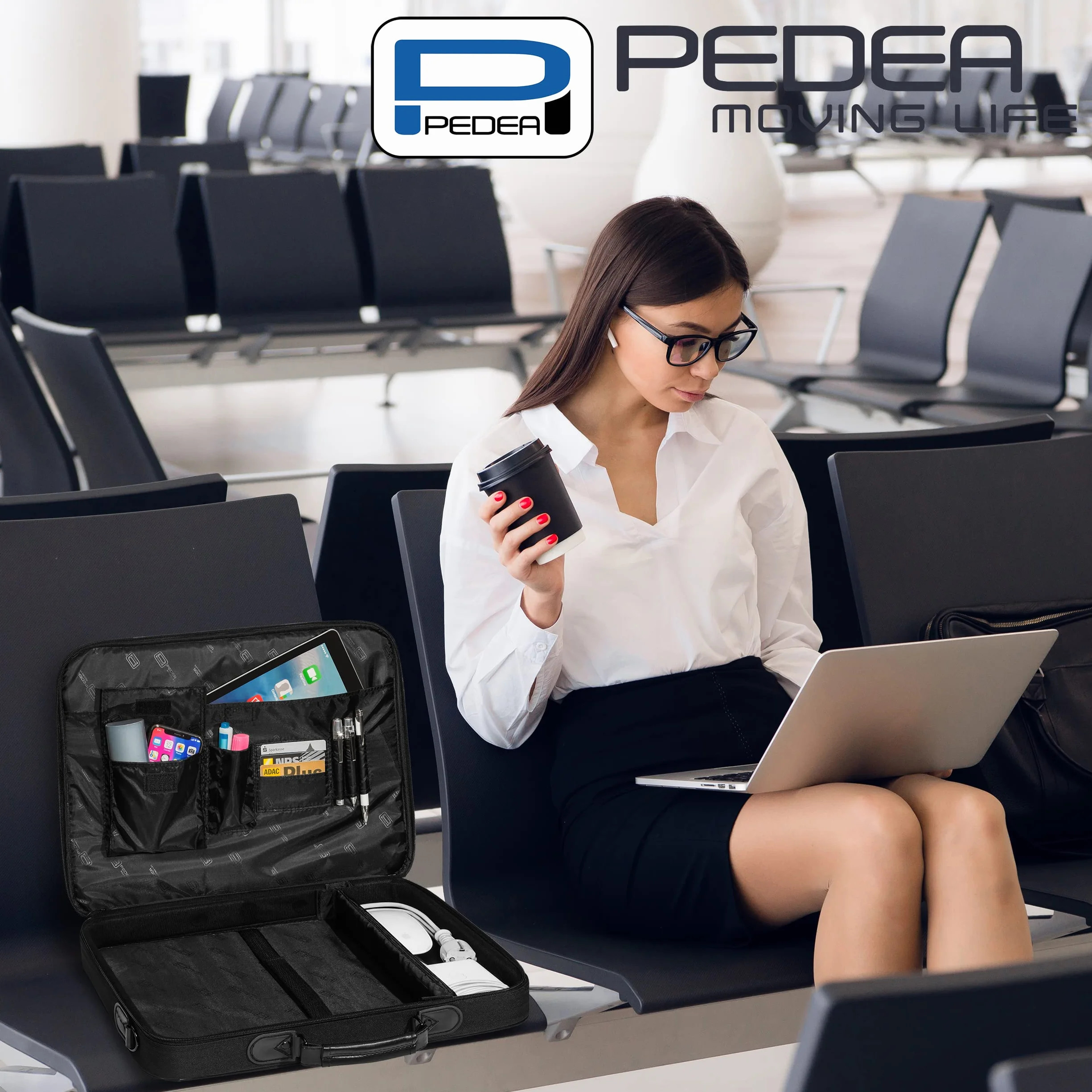 PEDEA Torba na laptopa Trendline 18,4 cala 46,7 cm z myszą bezprzewodową