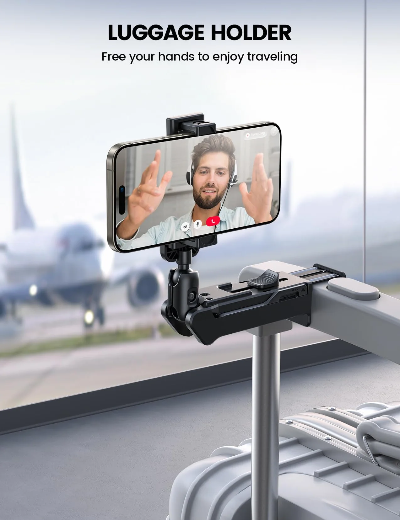 Lamicall Uchwyt na telefon do lotu 360° obracalny uniwersalny pasuje 4,7-7 cali