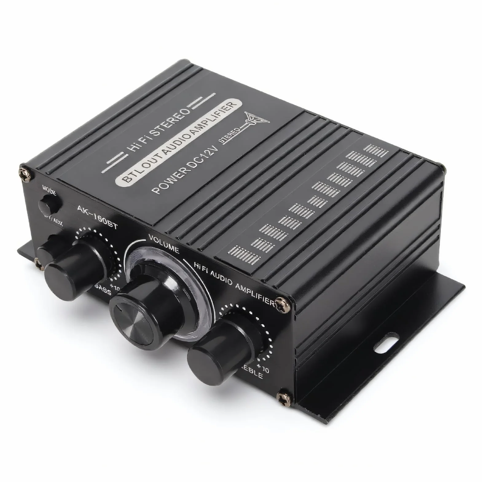 Wzmacniacz Mocy Bluetooth 5.0 HiFi 20Hz-20KHz 12V Stop Aluminium