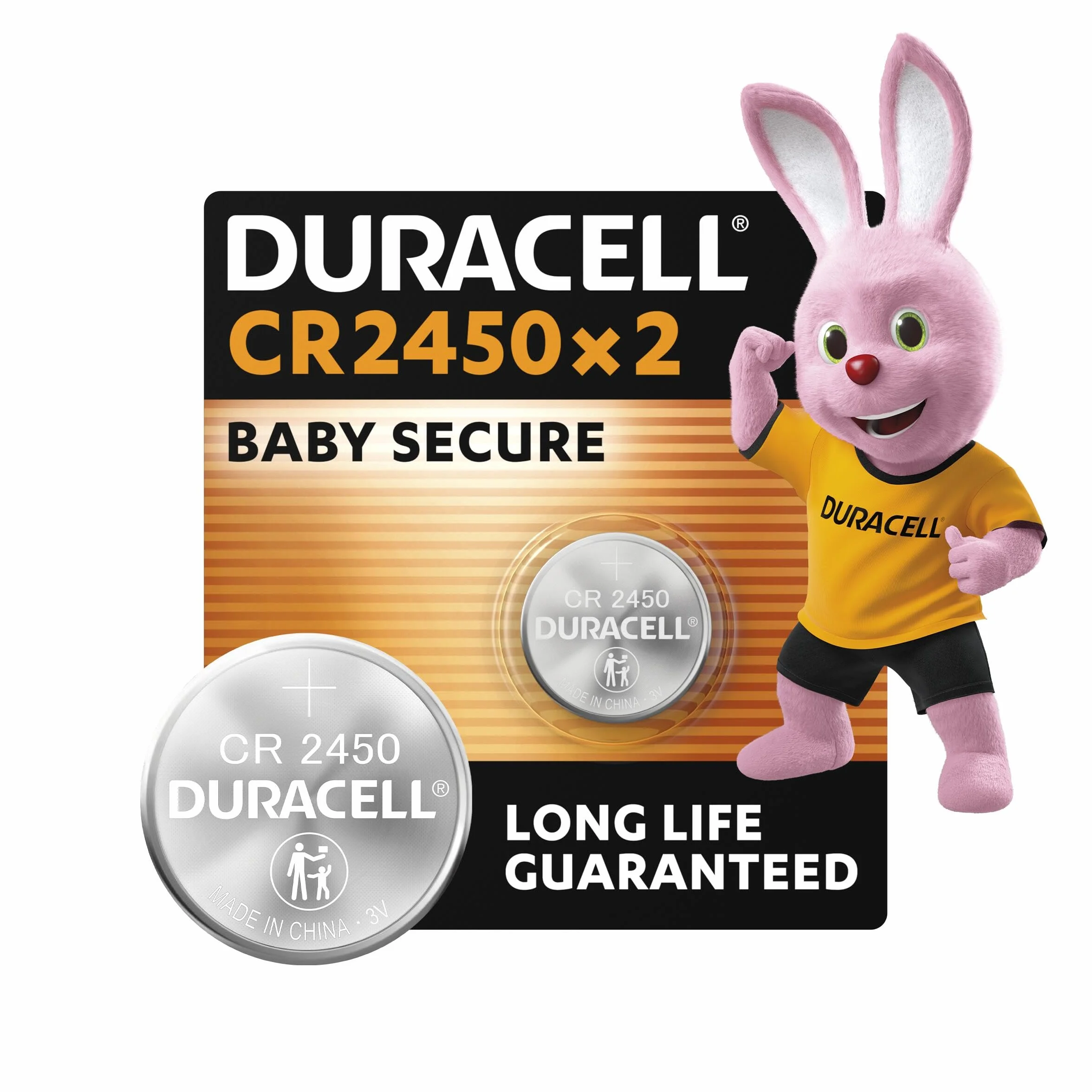 DURACELL 2450 litowe baterie pastylkowe 3V (2-pak)
