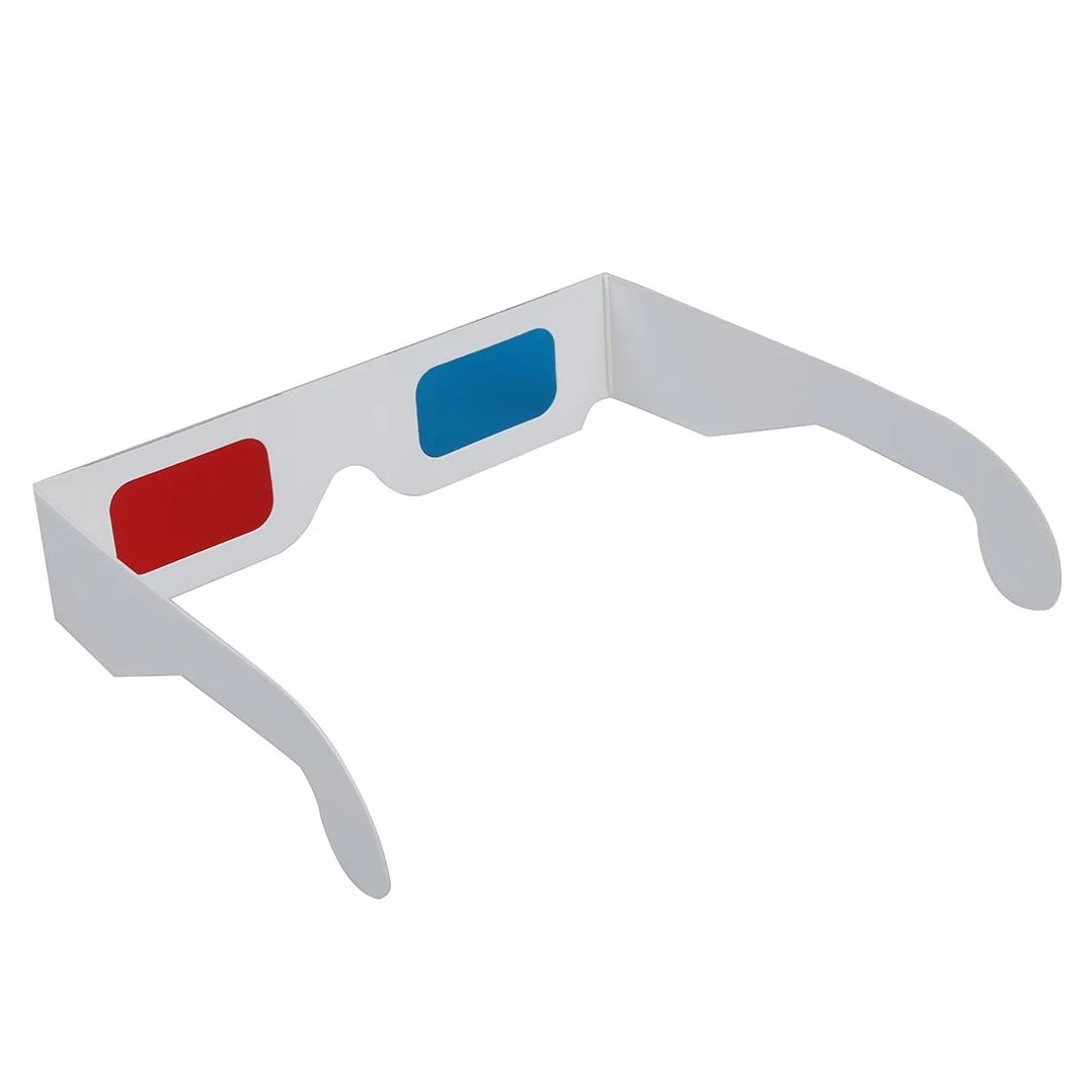 Czerwono-cyjan (niebieski) anaglifowe okulary 3D 3 wymiary (x 100)