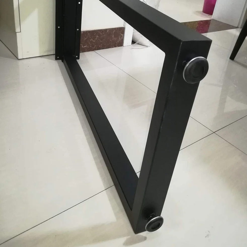 Regulowane nogi w kształcie litery U do nowoczesnych stołów, 2 sztuki, o wysokiej stabilności (czarne, 30 * 100 cm)