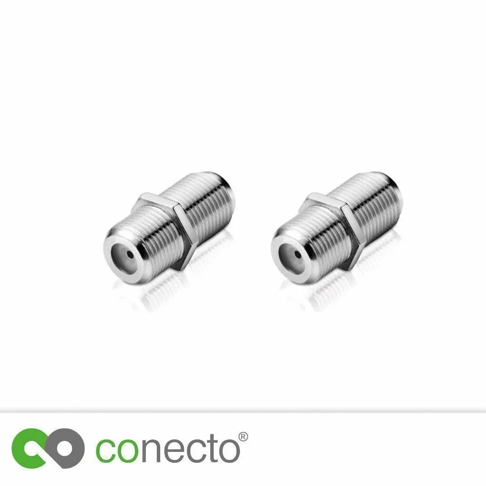 Conecto Adapter F gniazdo na gniazdo F, przedłużacz kabla antenowego, zestaw 2 szt