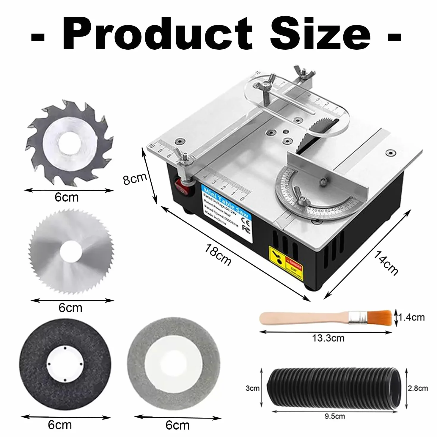 Mini stołowa piła tarczowa, regulowana precyzyjna elektryczna piła stołowa 7 regulowanych prędkości, przenośna piła tarczowa 0,1-15 mm z regulacją wysokości, odpowiednia do obróbki drewna