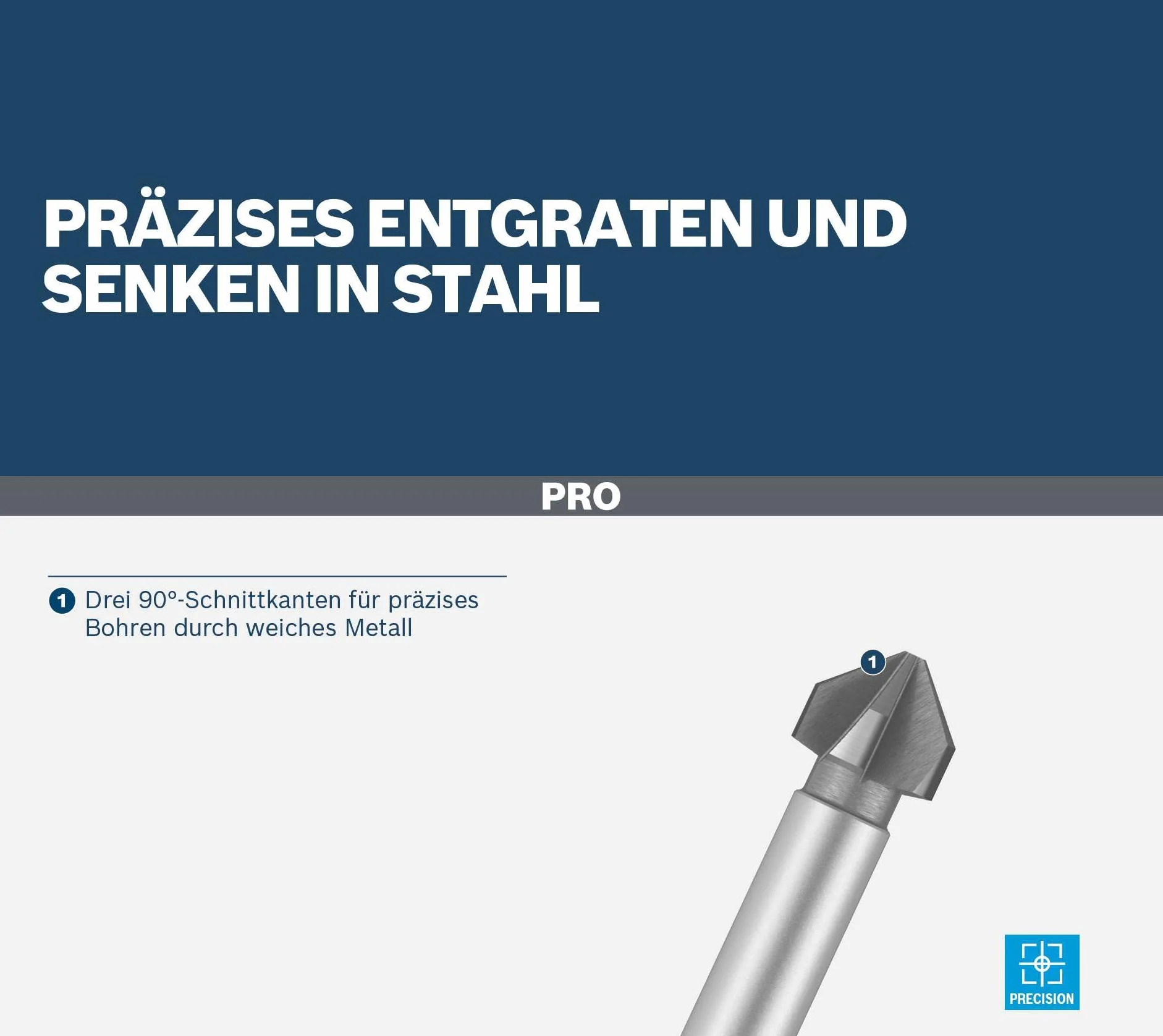 Bosch Profesional Pogłębiacze stożkowe 20,0 mm, M 10, 45 mm, 8 mm