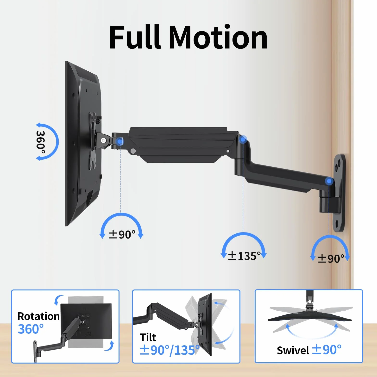 Suptek Uchwyt ścienny do monitora 13-32" LED/LCD/TV 9 kg VESA 75/100mm WM01A