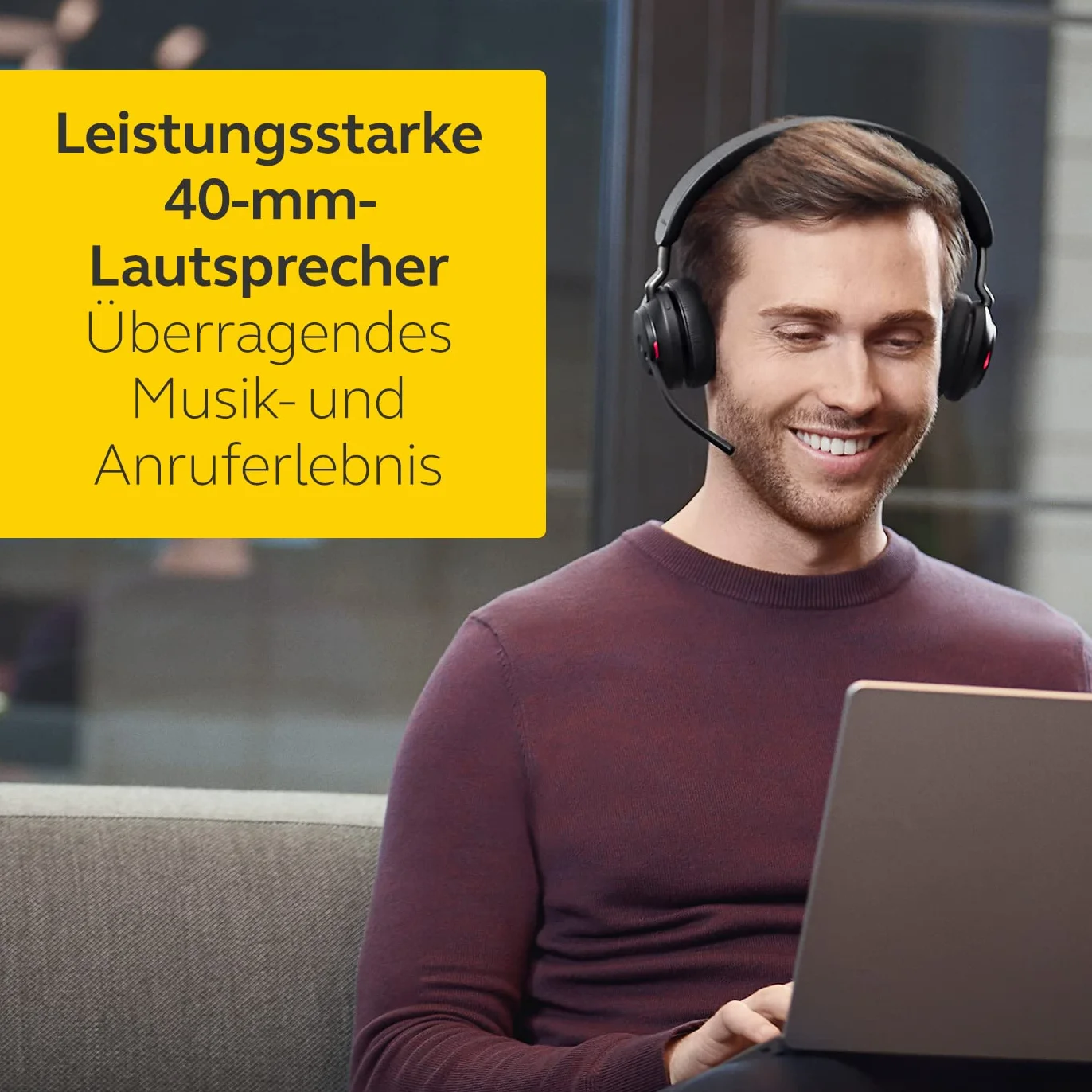 Jabra Evolve2 65 bezprzewodowy zestaw słuchawkowy stereo z redukcją szumów, certyfikatem UC, czarny