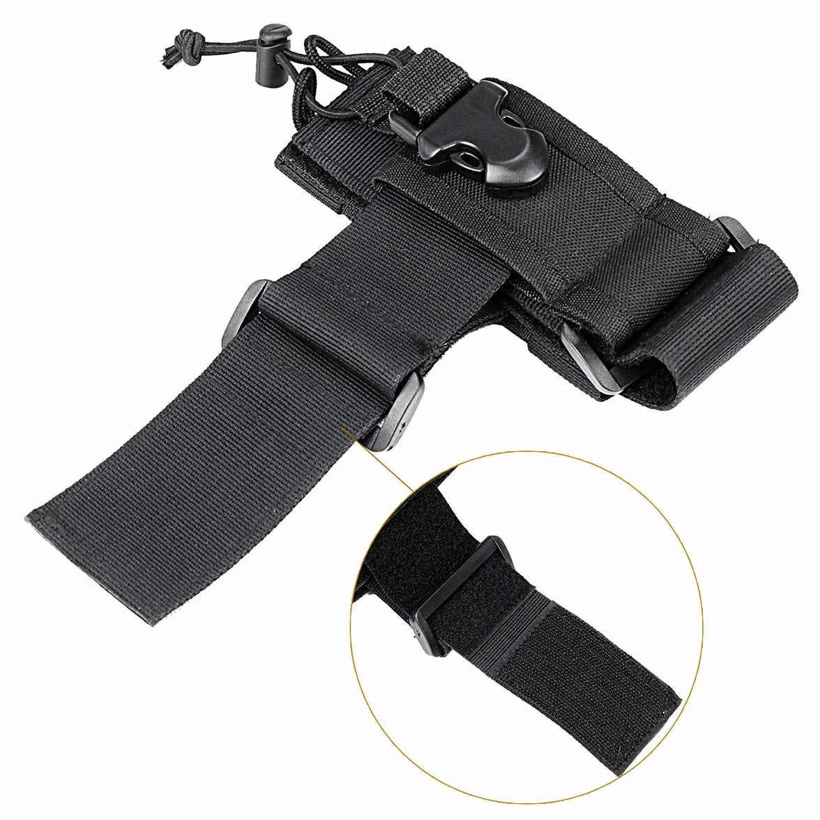 Kyrio uchwyt na radio regulowany pojemnik do przechowywania narzędzi Molle kabura na radio Walkie Talkie Heavy Duty Holder czarny