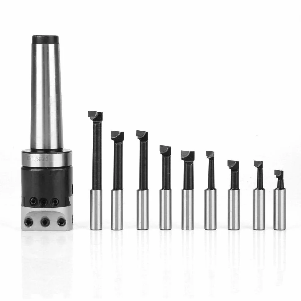 Zestaw głowic wytaczarskich, uchwyt wiertarski MT4-M16 Taper Shank F1-12 50 mm Głowica wytaczarska 9 szt. 12 mm Zestaw wytaczaków Zestaw Arb Zestaw wytaczaków/Wytaczaków/kluczy, do maszyn CNC