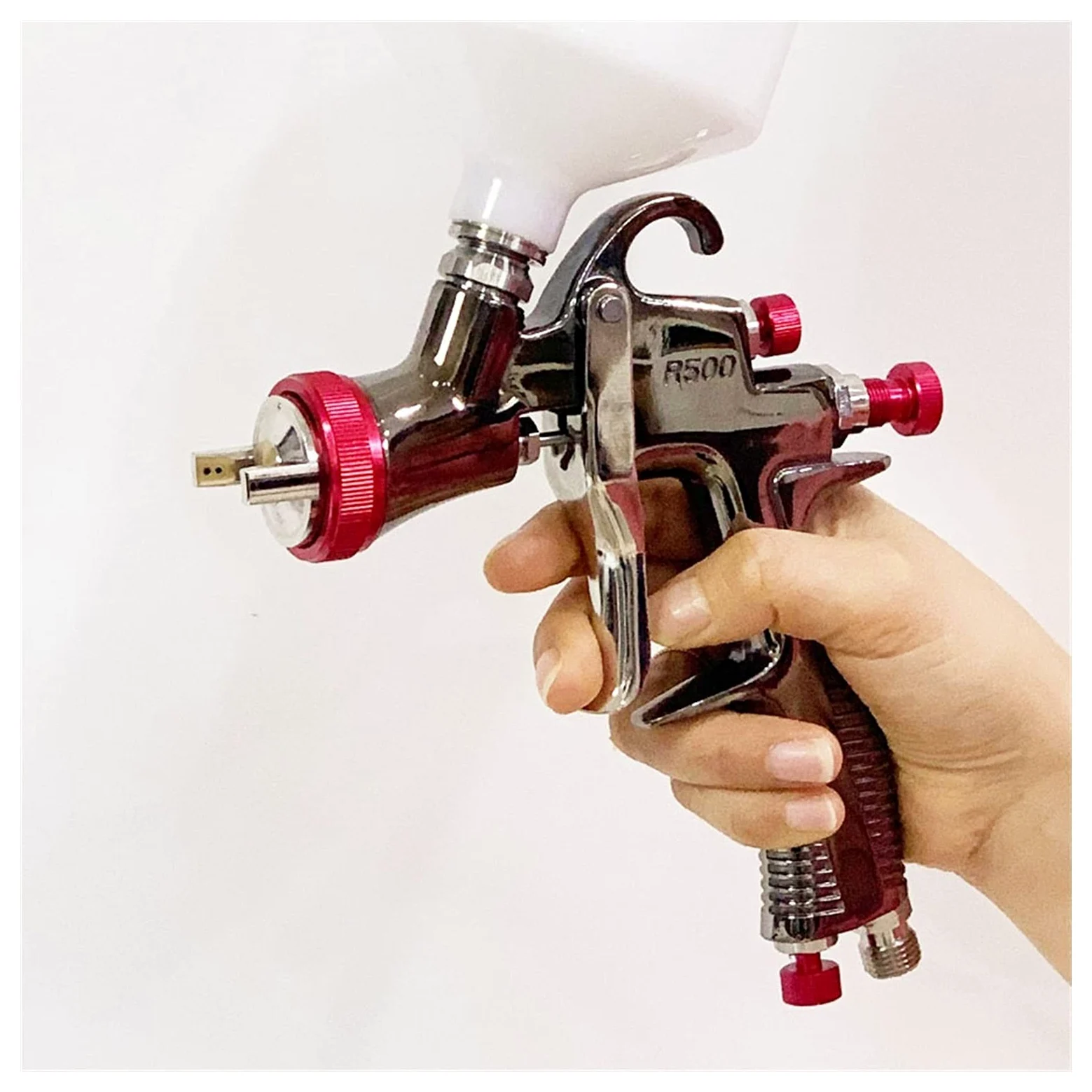 Pistolet Natryskowy, LVLP Air Spray Gun R500 Wykończenie samochodu Malarstwo 1.3mm Dysza 600cc Cup Grawitacja Motoryzacja Wykończenie Powierzchni Powierzchnia