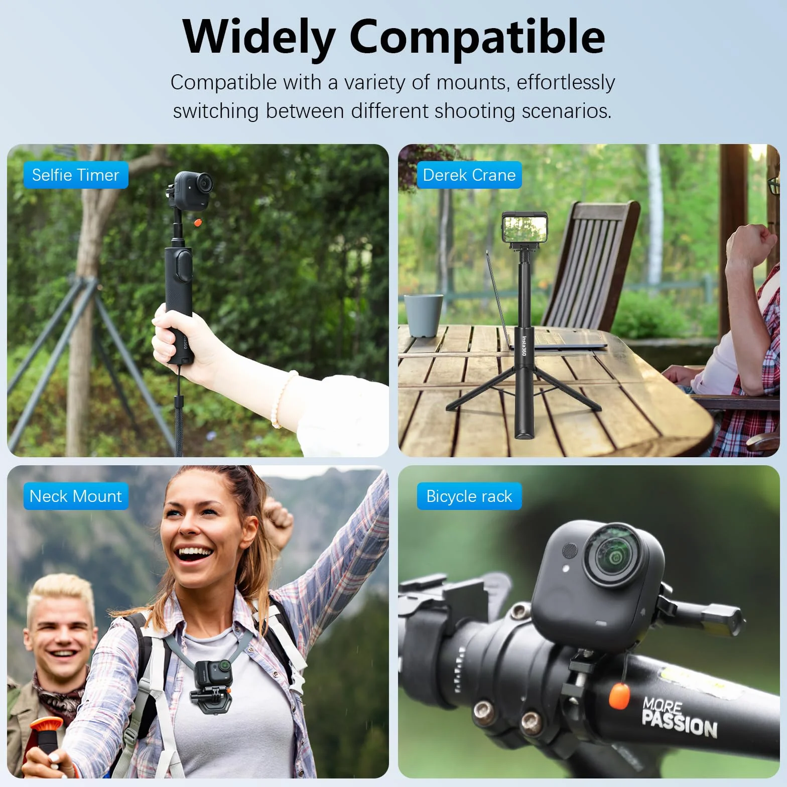 AMAZEAR Magnetyczny adapter szybkiego zwalniania do Insta360 GO Ultra, wspornik ze stopu aluminium 1/10.2 cm, czarny