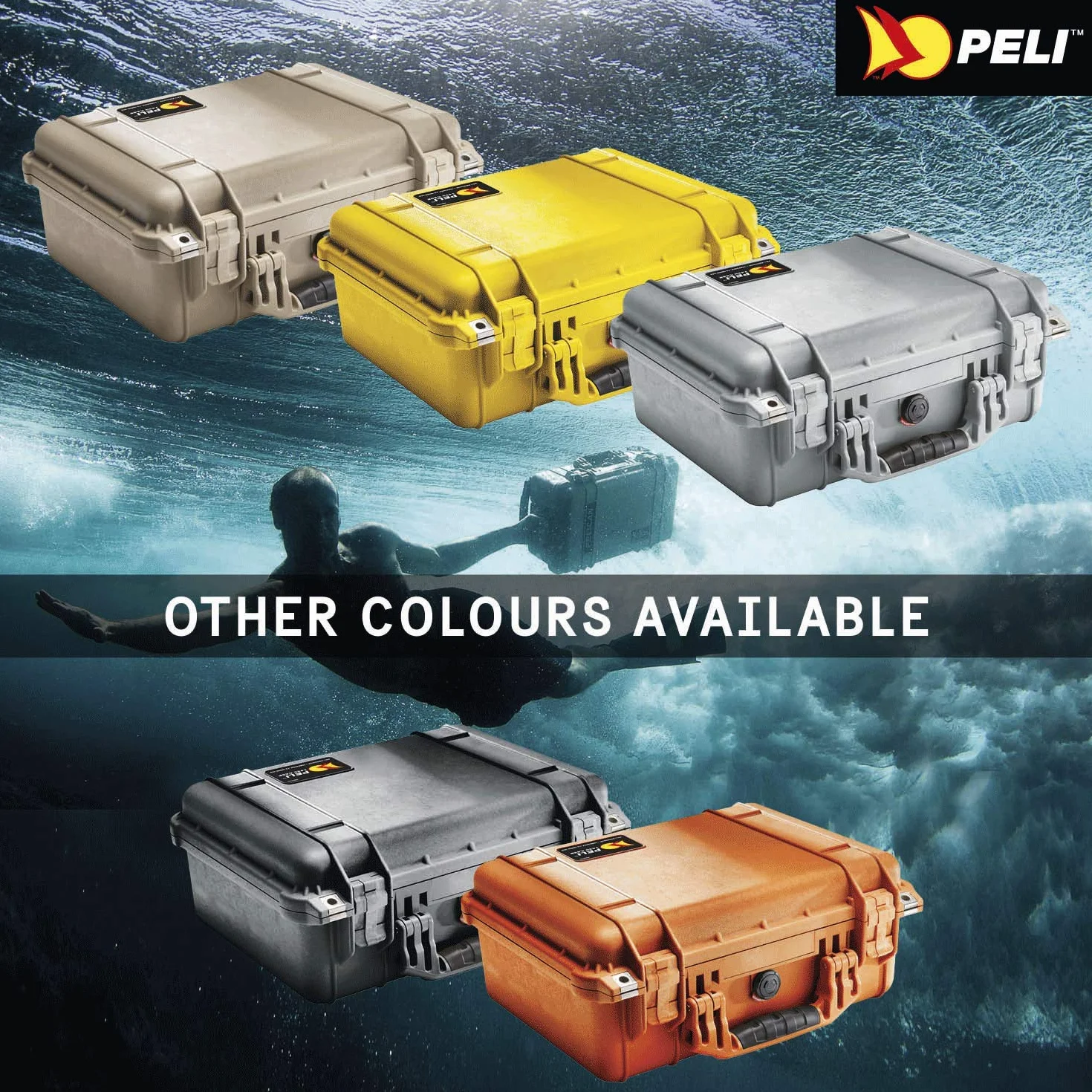PELI 1450 Skrzynia ochronna IP67 wodoszczelna pyłoszczelna 15 l z wkładką piankową