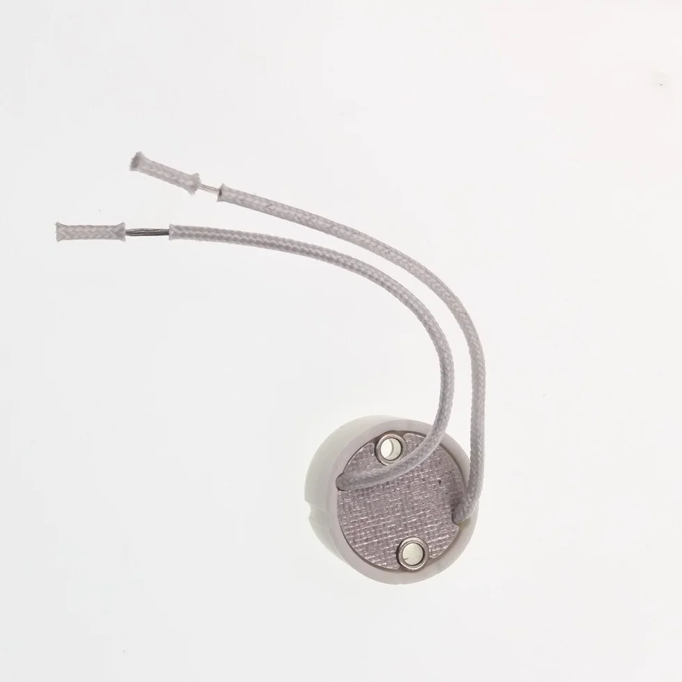 JZK - 10 x ceramiczna oprawka do lampy G10 z silikonowymi przewodami do żarówki GU10, żarówka halogenowa/reflektor LED/CFL