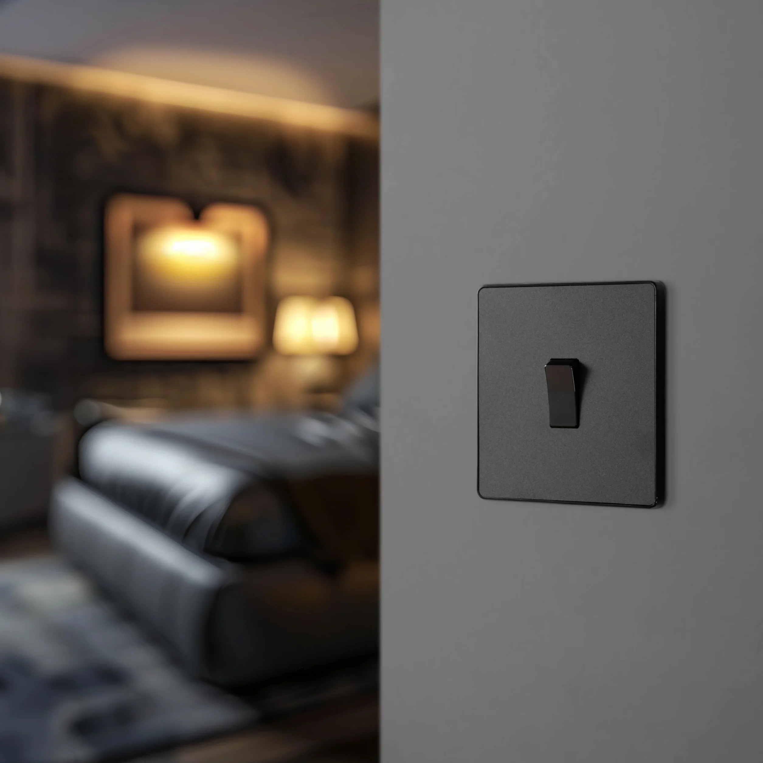 Luceco UK BG Electronics Evolve - PCDMB12B - EVOLVE MATOWY CZARNY (CZARNY) POJEDYNCZY PRZEŁĄCZNIK ŚWIATŁA, 20A 16AX, 2-drożny