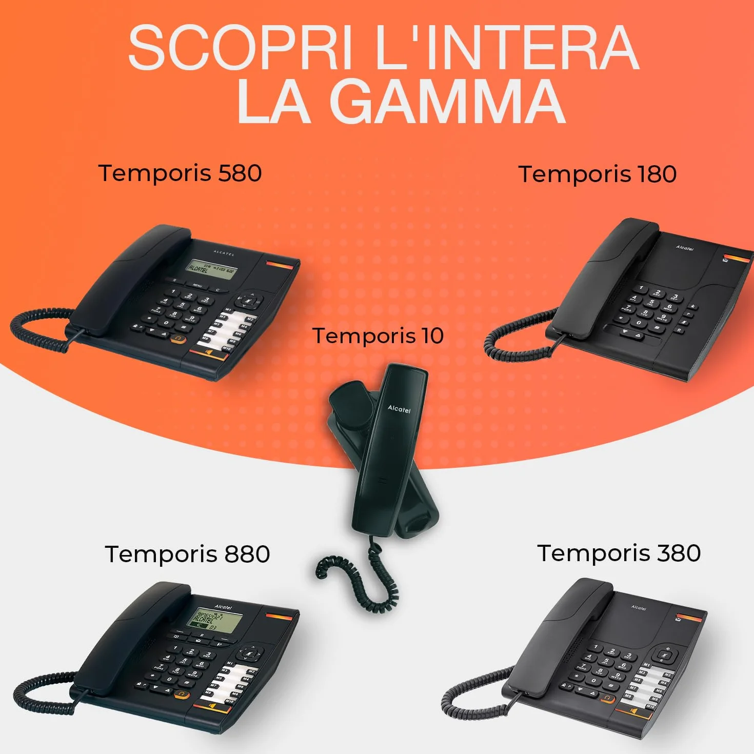 Alcatel Temporis 10 dark bezprzewodowy telefon analogowy