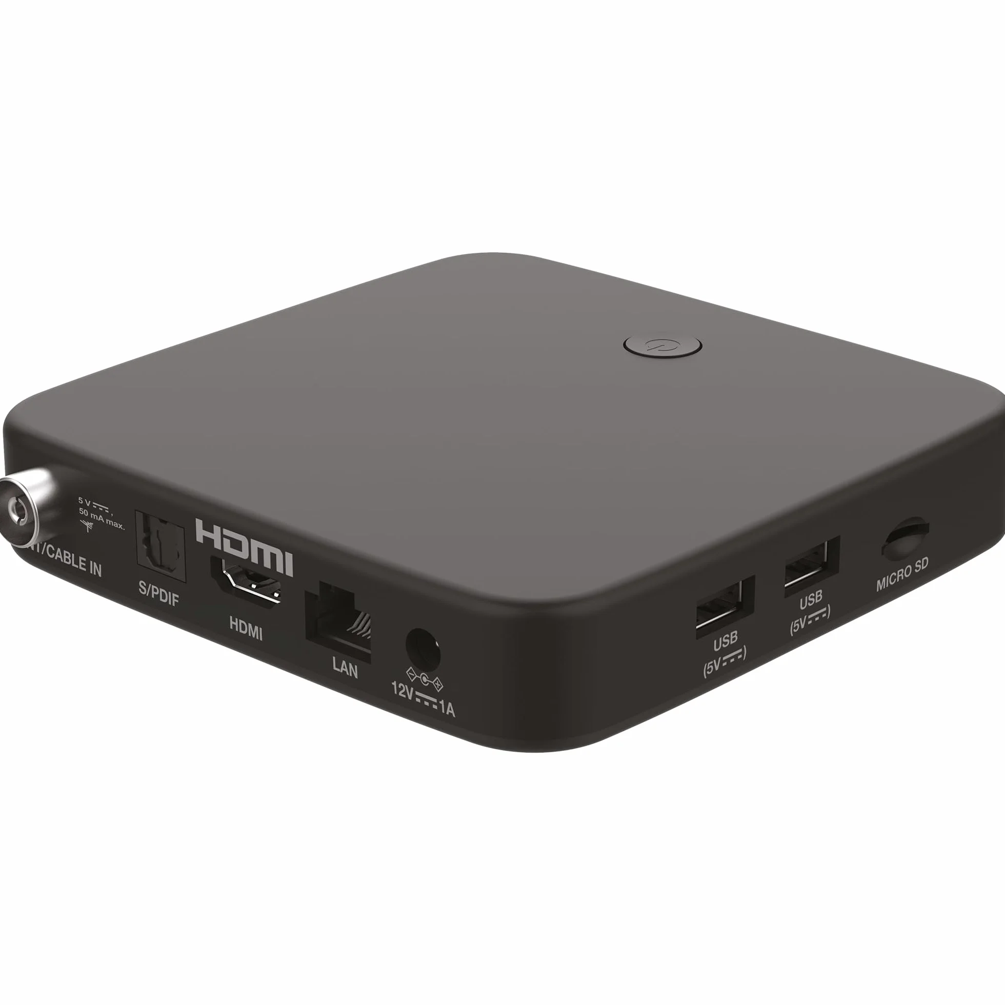STRONG SRT 423 Streaming Box Android TV 4K UHD Chromecast Built-in DVB-T2 Odbiornik Kablowy Sterowanie Głosem Dolby Vision Atmos Czarny