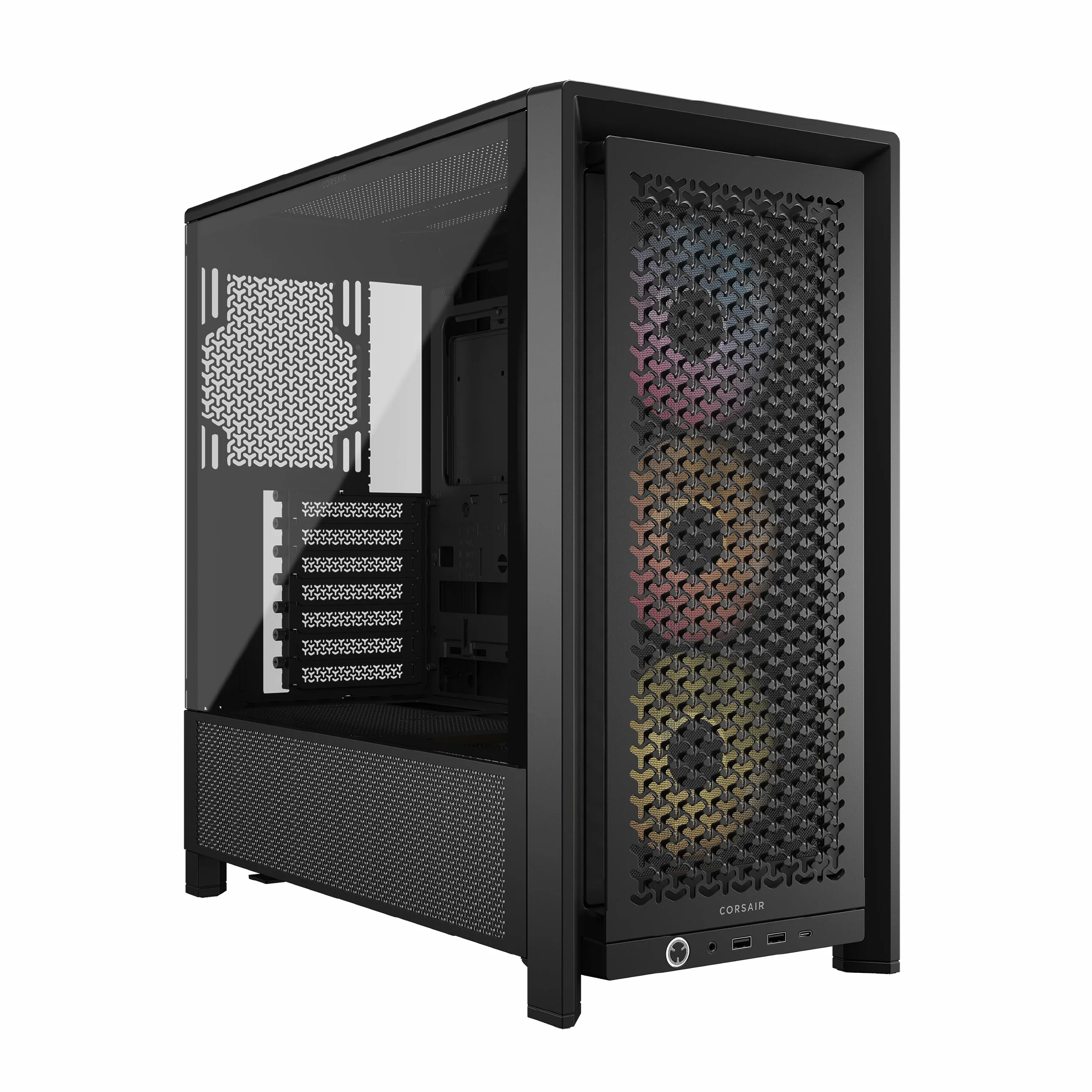 CORSAIR FRAME 4000D RS ARGB Modułowa Mid–Tower ATX Obudowa Komputerowa – Wysoki Przepływ Powietrza, 3x Wstępnie Zainstalowane Wentylatory RS ARGB, System Montażu Wentylatorów InfiniRail™ – Czarny