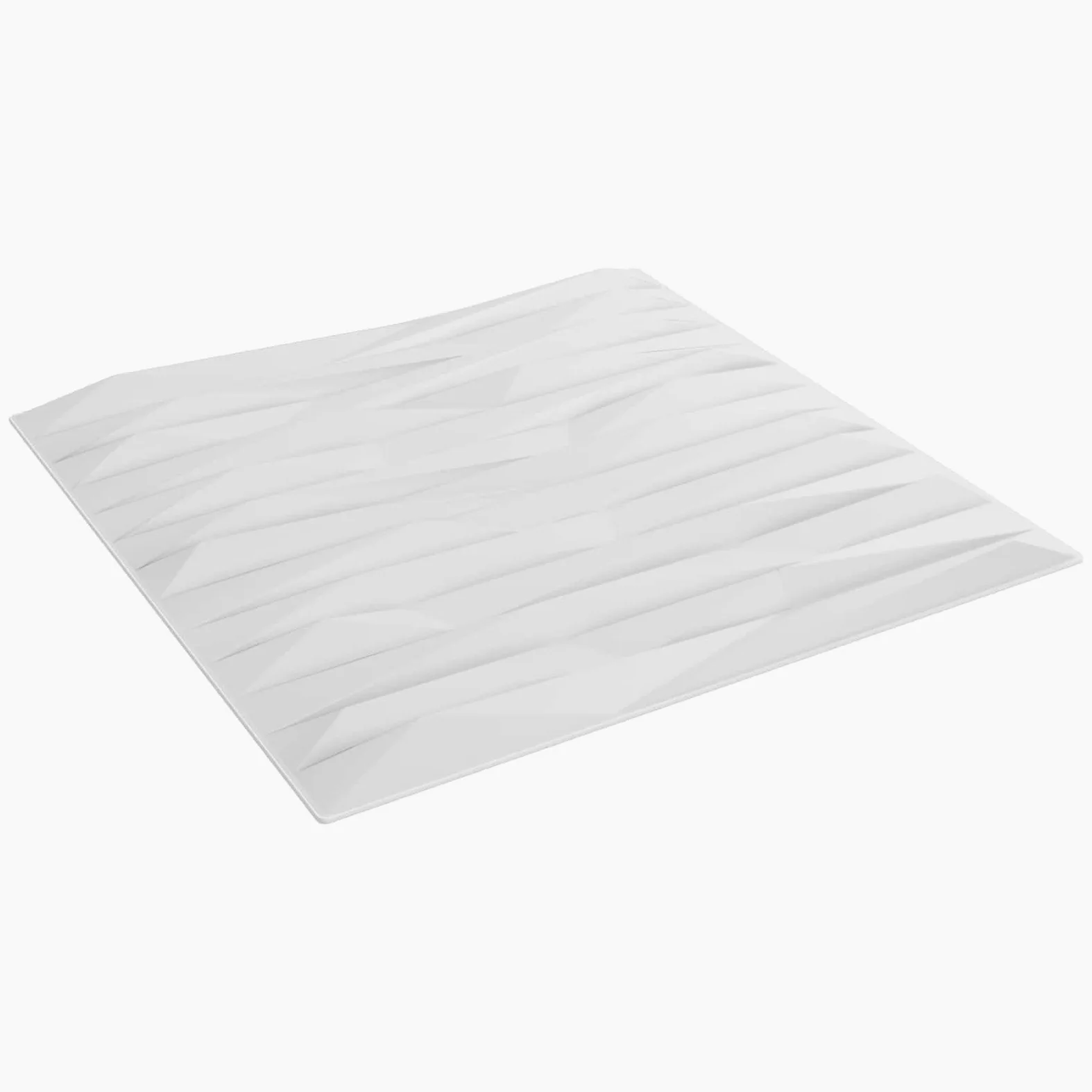 XPS piankowe panele ścienne, 24 sztuki, białe, 50 x 50 cm | Wzornictwo 3D, instalacja DIY, możliwość docięcia nożyczek, do salonu i sypialni
