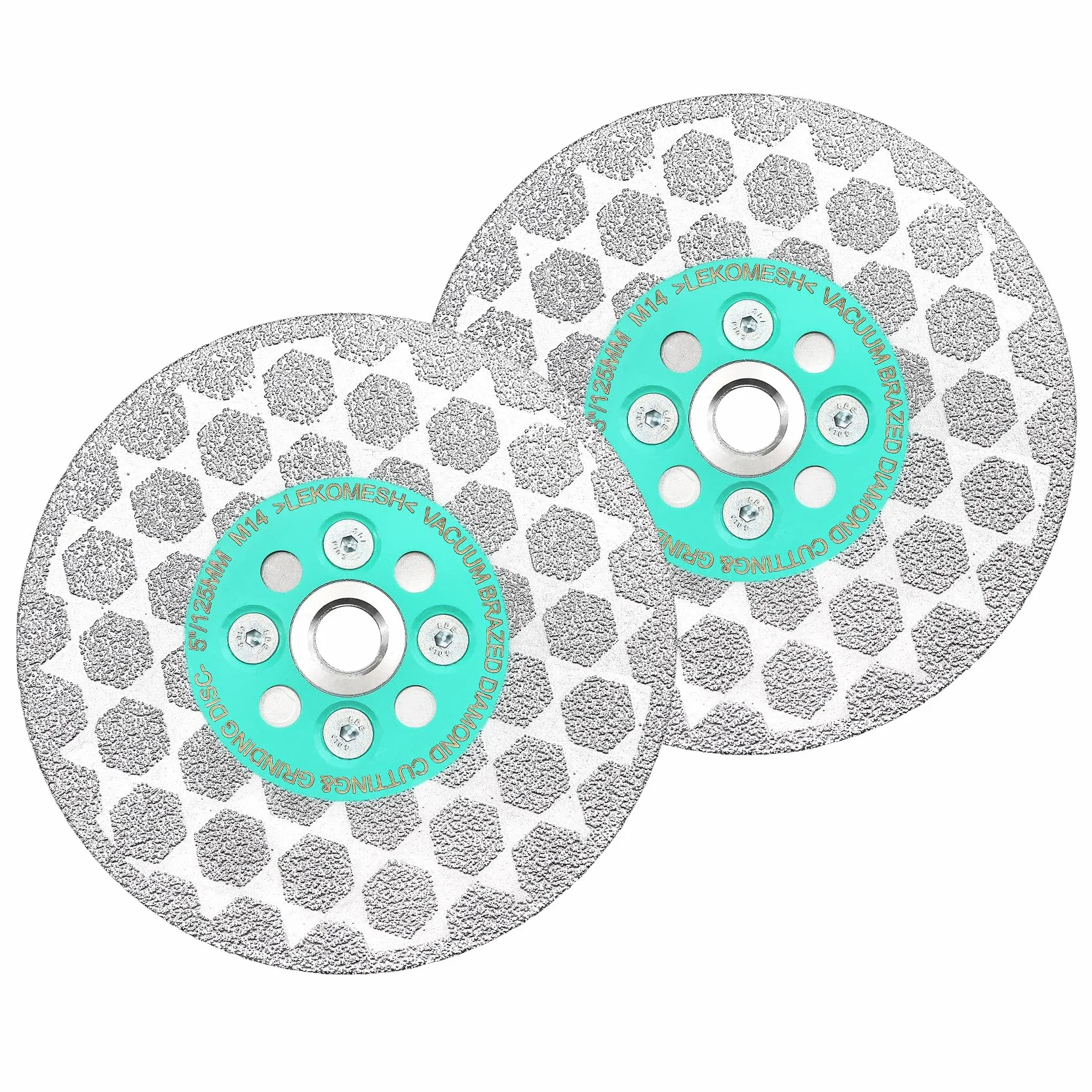 Diamentowa tarcza do cięcia 125 mm (2 sztuki) – diamentowa tarcza diamentowa 125 mm, dwustronna do cięcia, szlifowania porcelany, ceramiki, płytek, marmuru, granitu, sztucznego kamienia