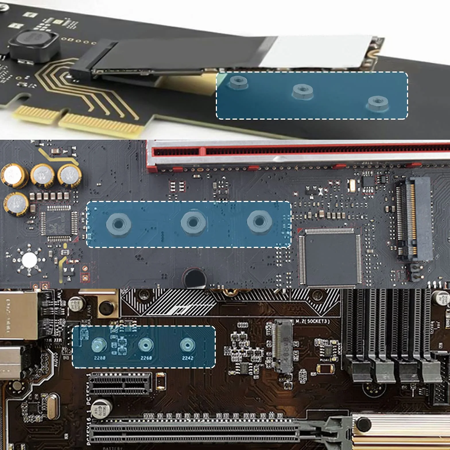 Zestaw śrub PC do M.2 NVMe SSD montażowe do płyty głównej MSI ASUS Gigabyte