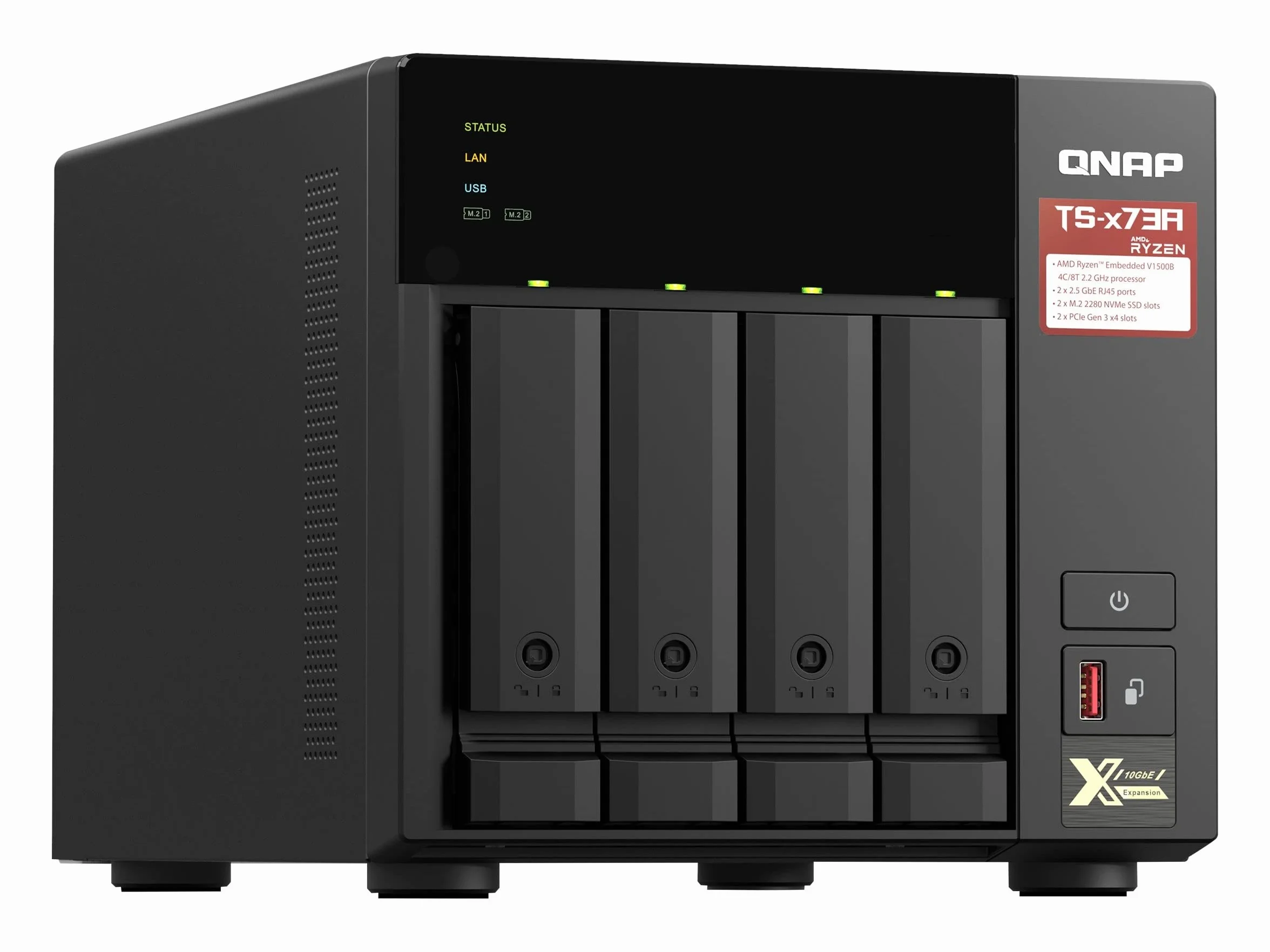 QNAP TS-473A-8G 4-kieszeniowy NAS Czarny