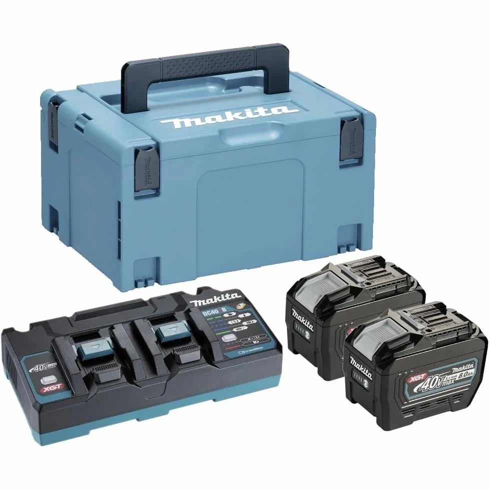 Makita Power Source Kit 2 X Battery Dual Fast Charger Li 40 V 8.0 Ah 191Y97-1
