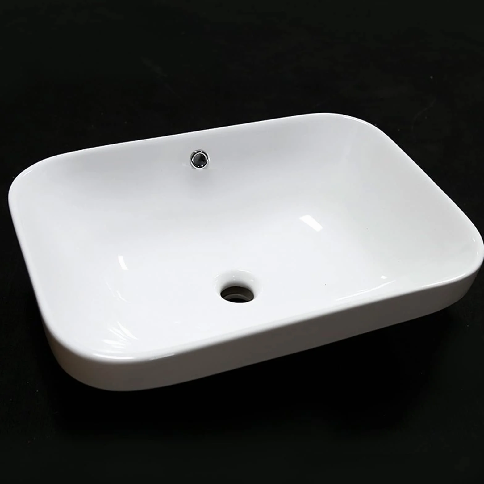 Umywalka łazienkowa nablatowa, nowoczesna, porcelanowa, biała, ceramiczna, nablatowa, umywalka łazienkowa nablatowa, umywalka artystyczna do łazienki, umywalka nablatowa, 22" x 15,7"