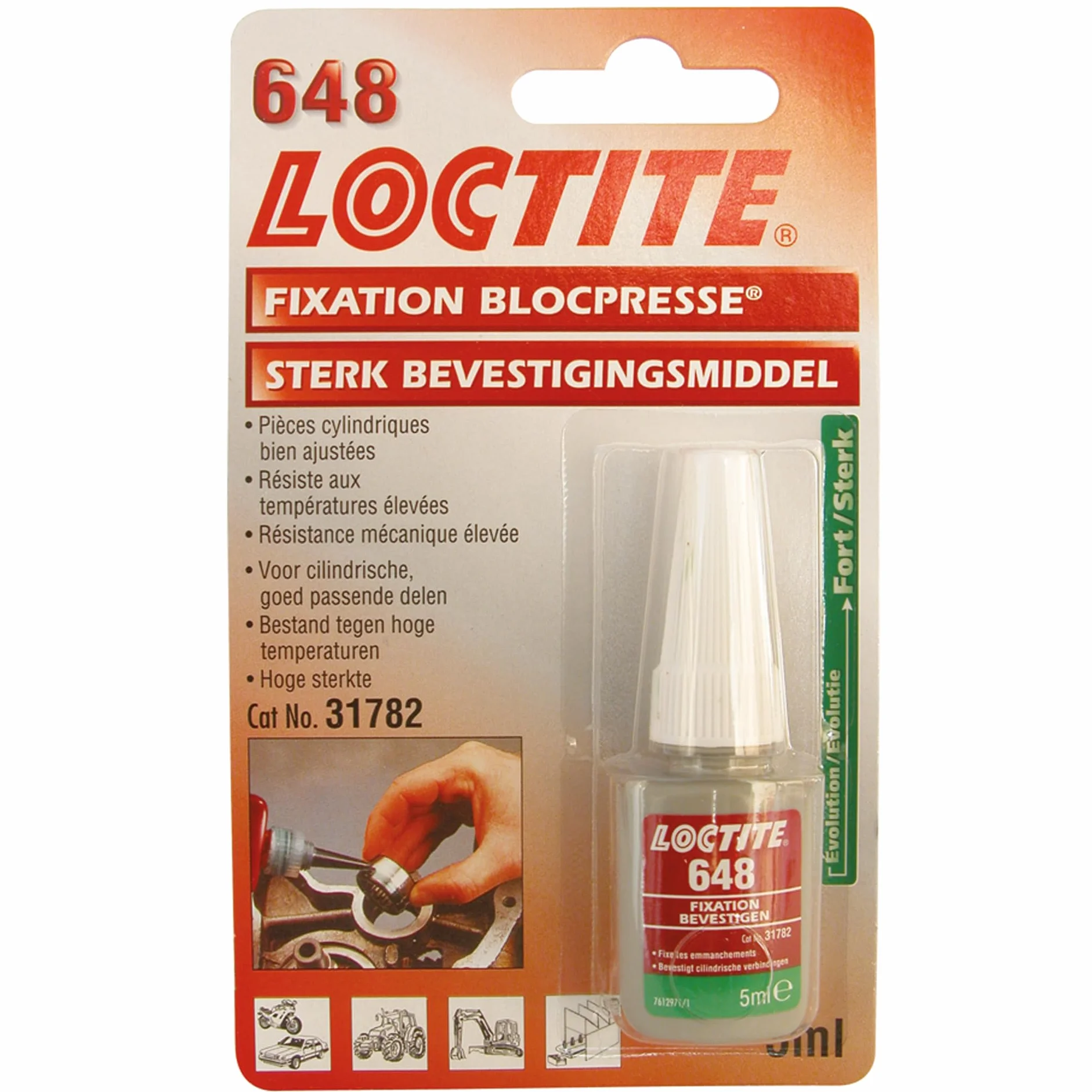 Loctite 1804409 blok mocujący produkt zmontowany Premium 648, zielony, 5 ml