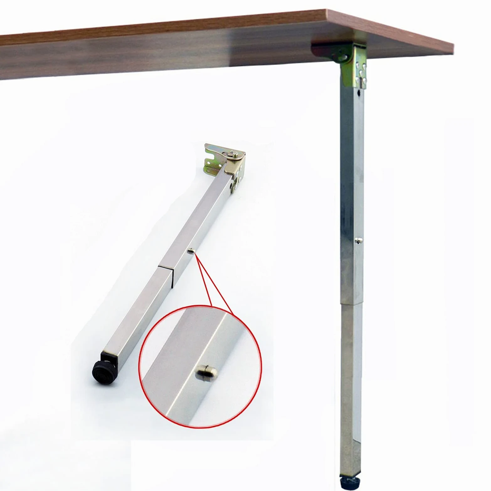 inless Stalowe nogi stołowe, składane nogi podpierające Ts, o wysokości 50130 cm, wszechstronne futrzane nóżki do projektów DIY