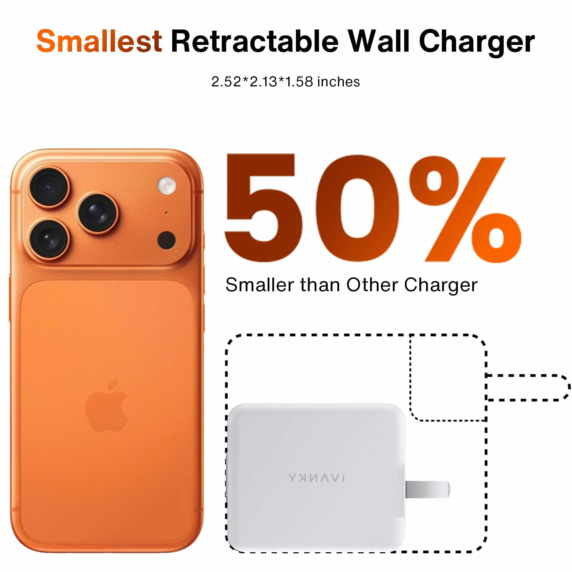 iVANKY retractable wall charger