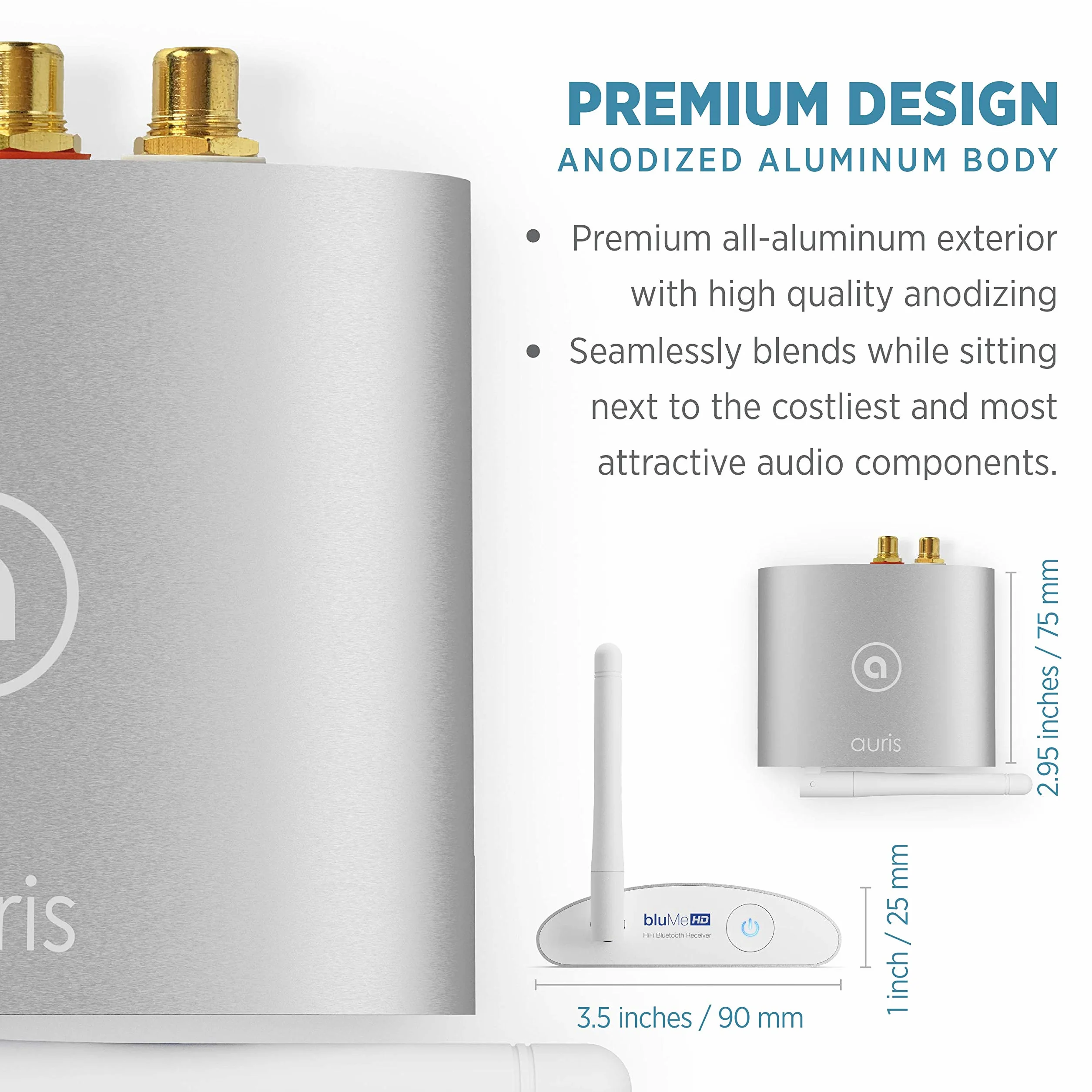 Auris Flower HD Bluetooth 5.3 Odbiornik Muzyki – HiFi Wireless Audio Adapter z DAC, LDAC, aptX HD